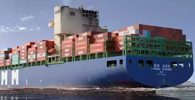 HYUNDAI COLOMBO Container Ship 3D model