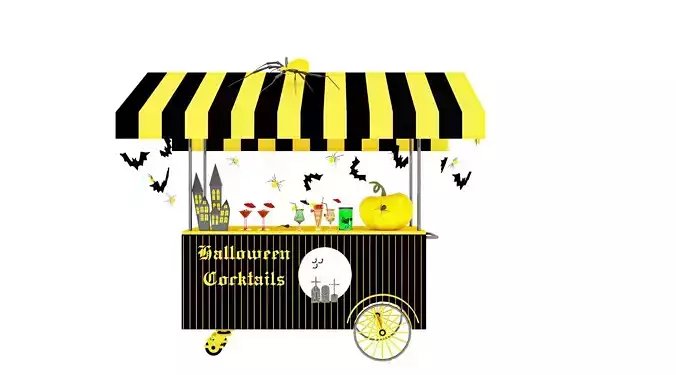 Halloween Juice Cart