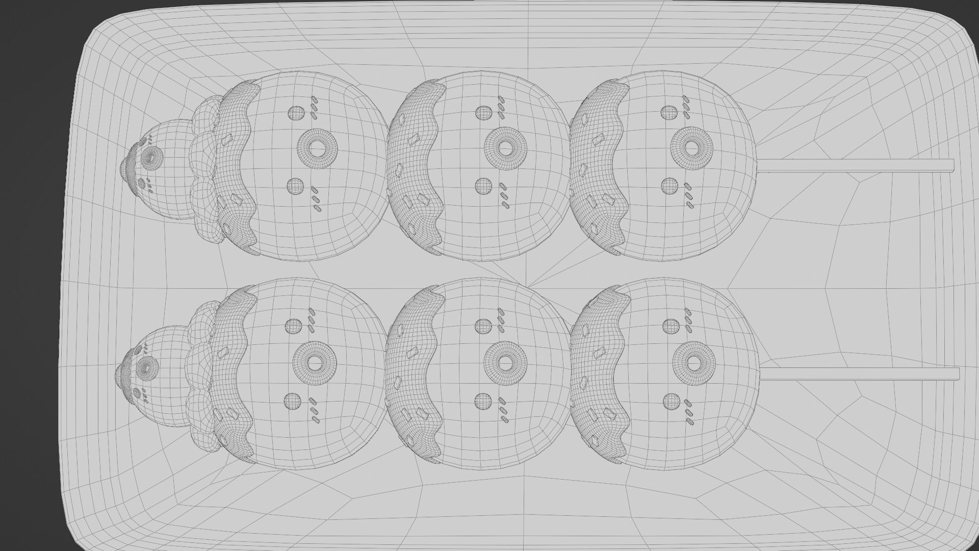 Minimal Cartoon Takoyaki Set 3D model_18