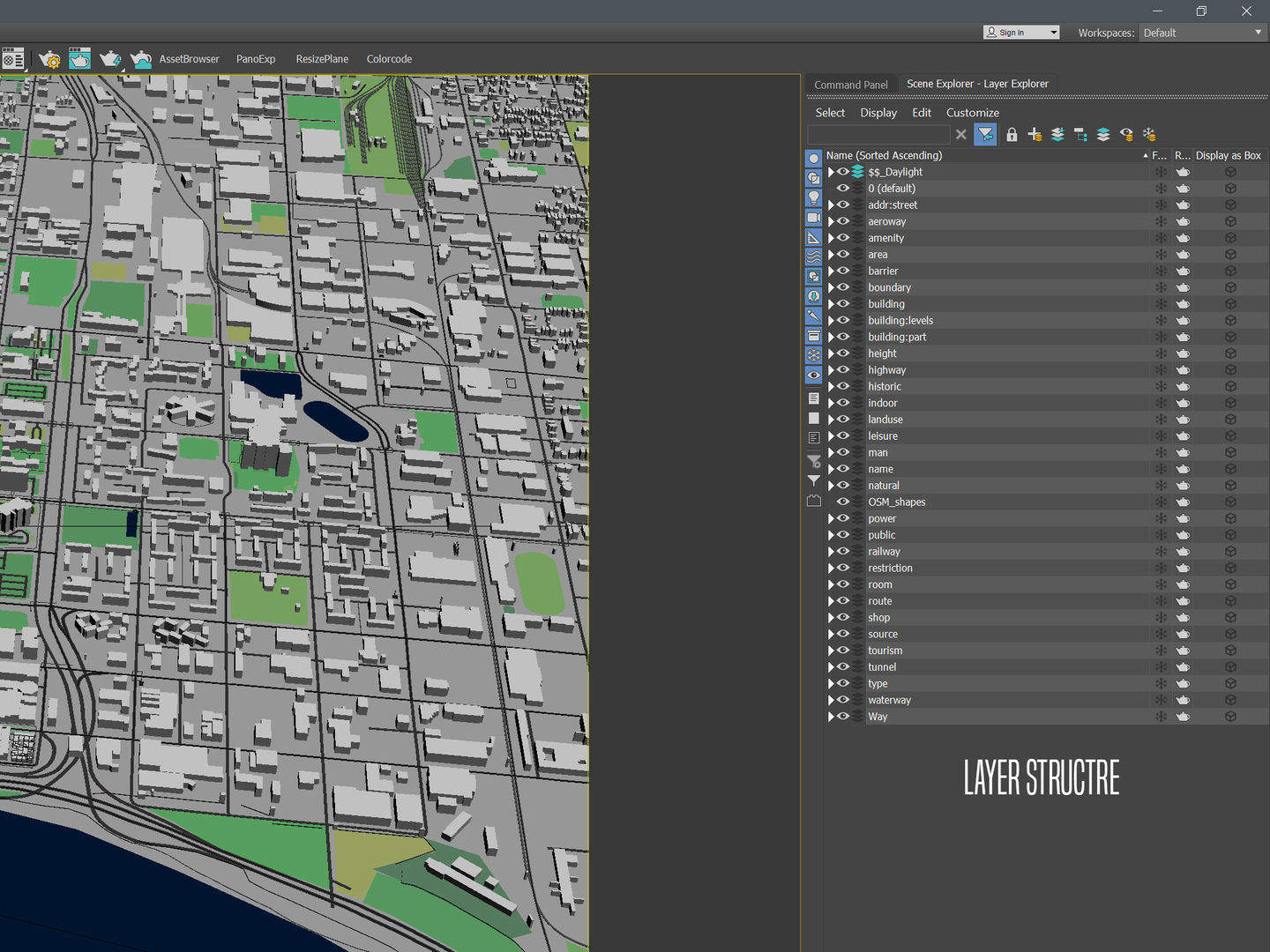 Louisville Kentucky USA 30x30km 3D City Map 3D model_8