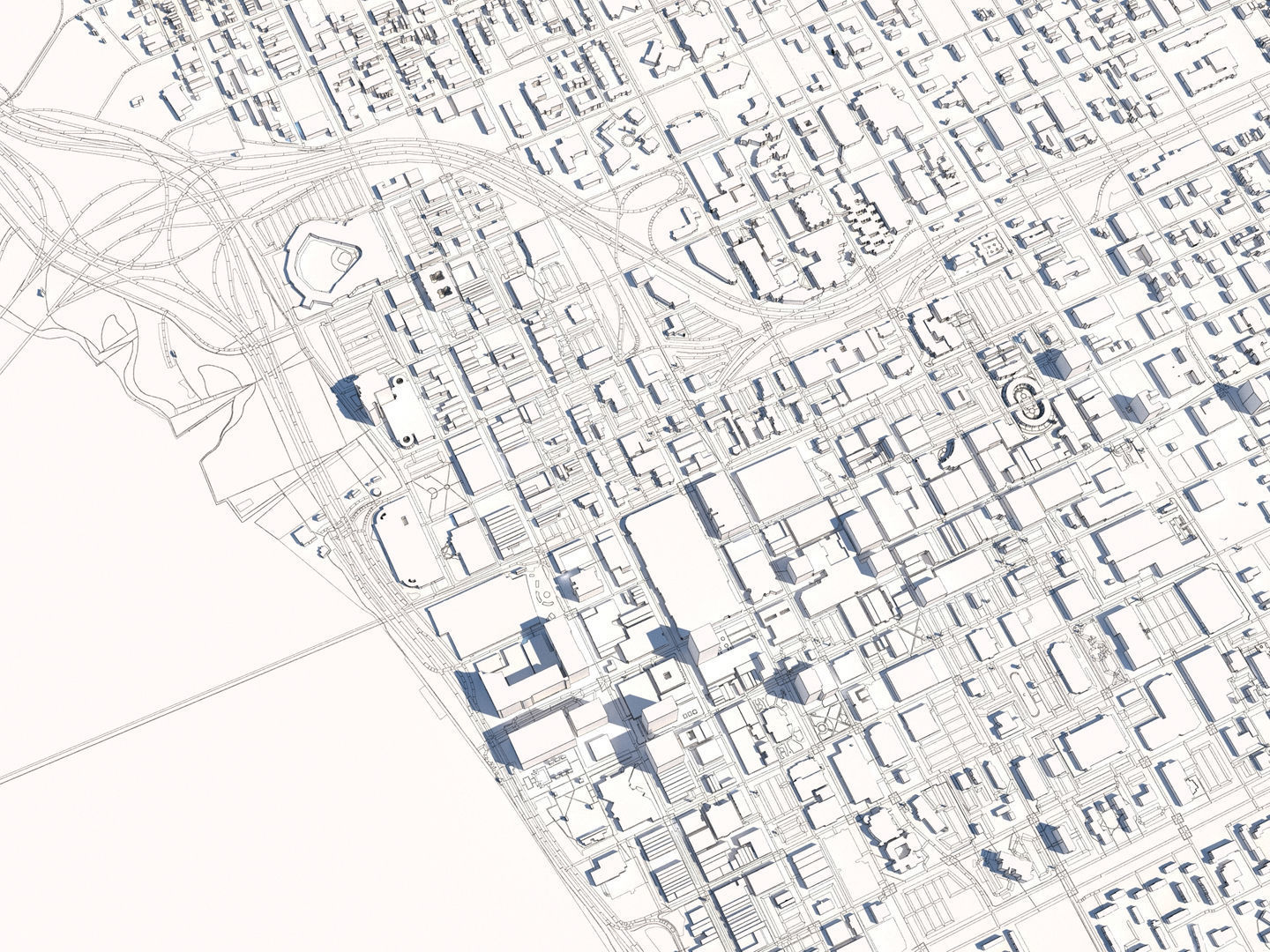 Louisville Kentucky USA 30x30km 3D City Map 3D model_17
