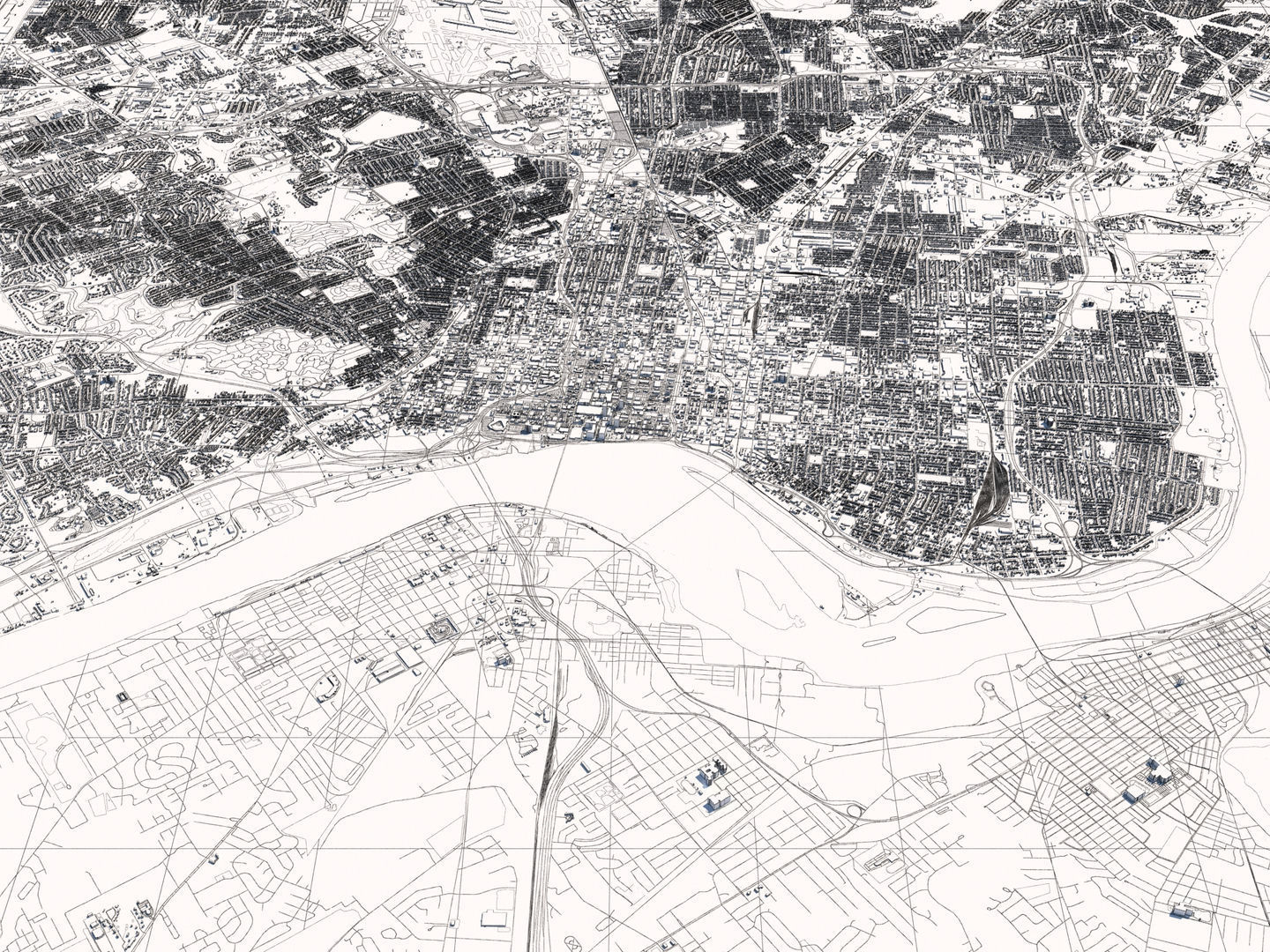 Louisville Kentucky USA 30x30km 3D City Map 3D model_13