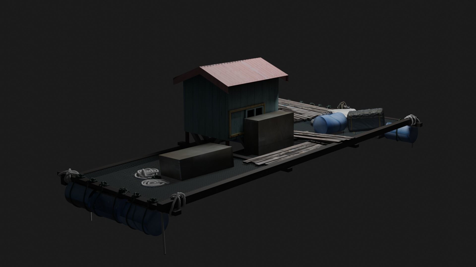 Floating house  3D model_5