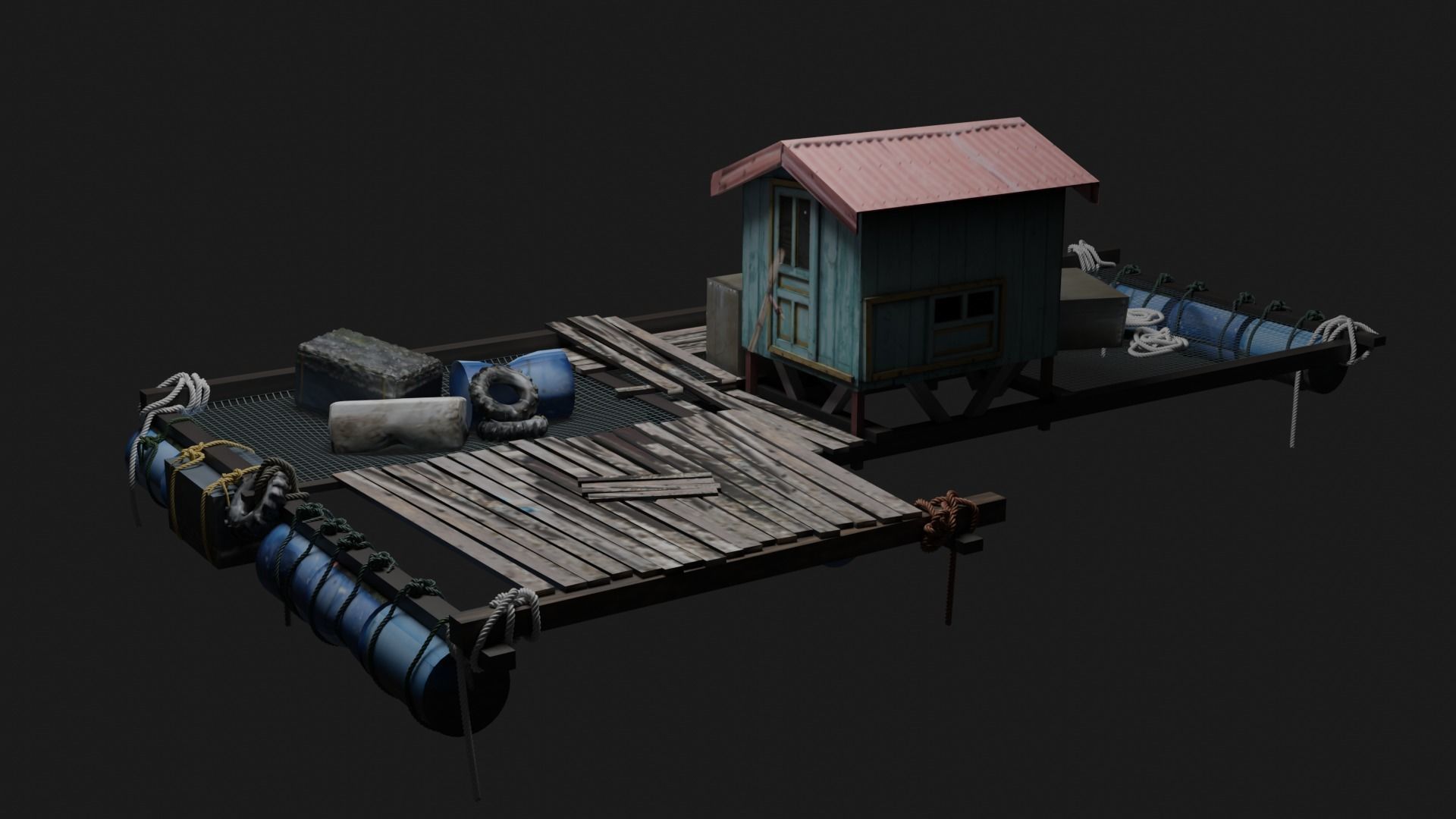 Floating house  3D model_2