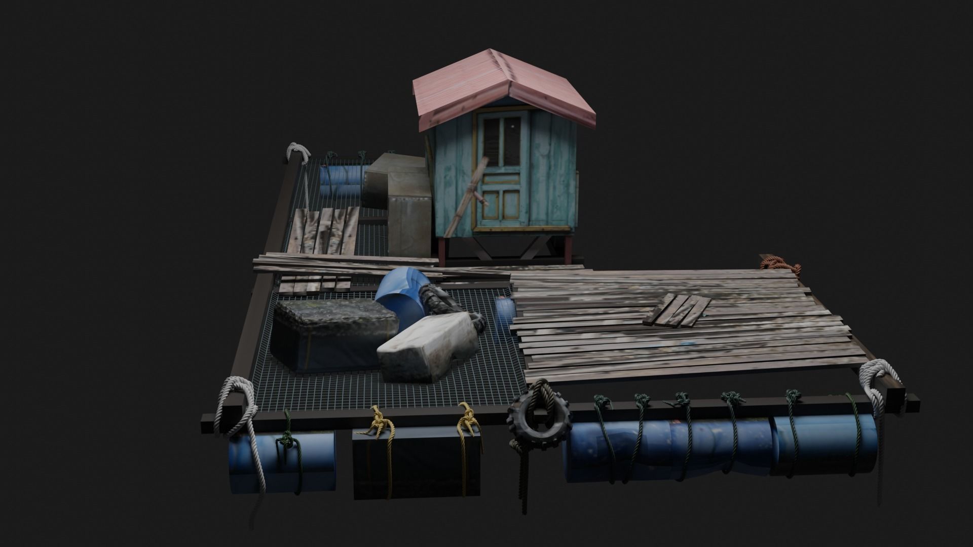 Floating house  3D model_1