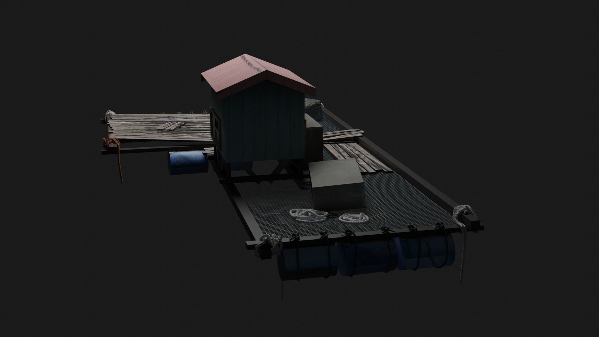 Floating house  3D model_4