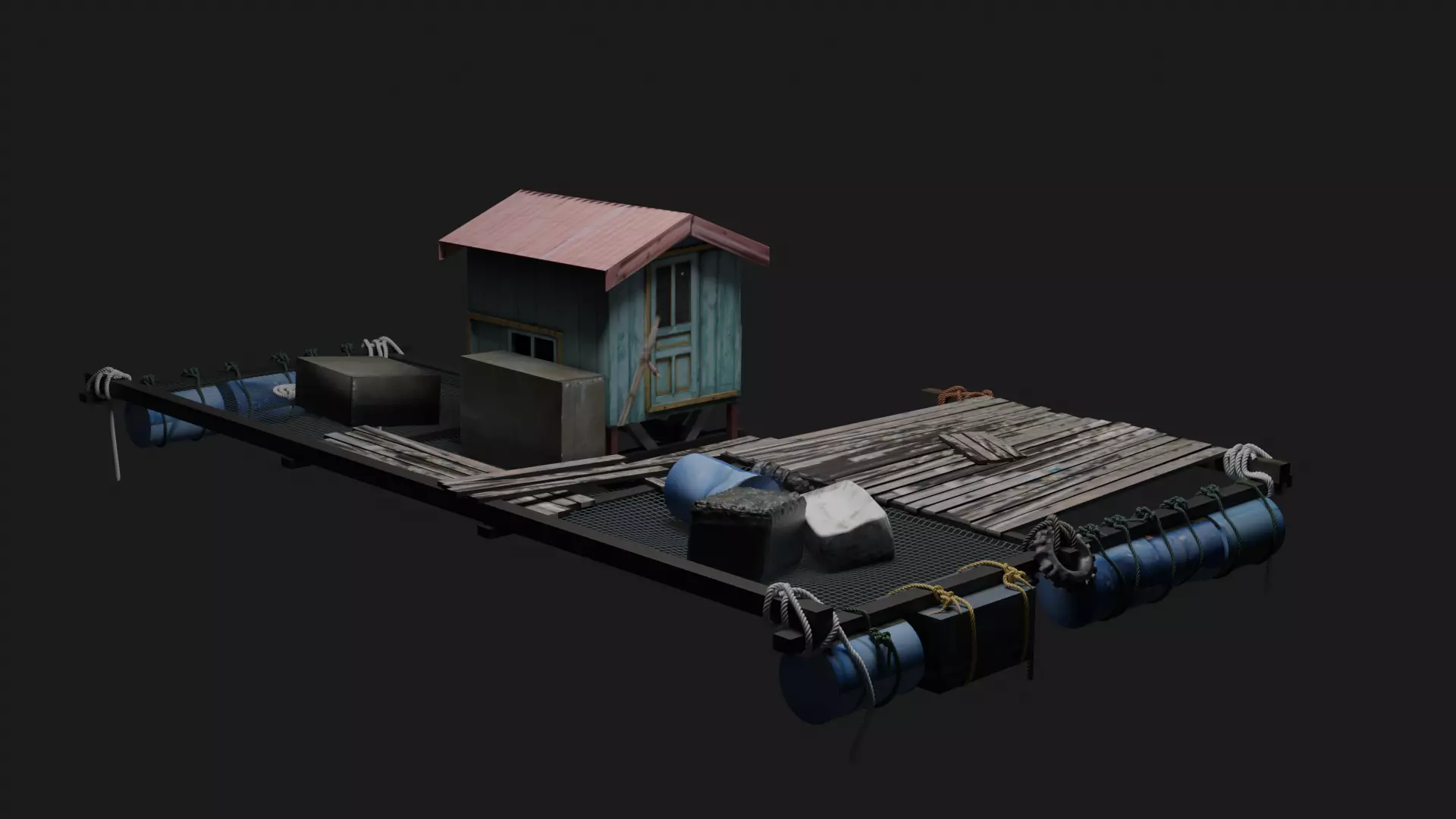 Floating house  3D model_0