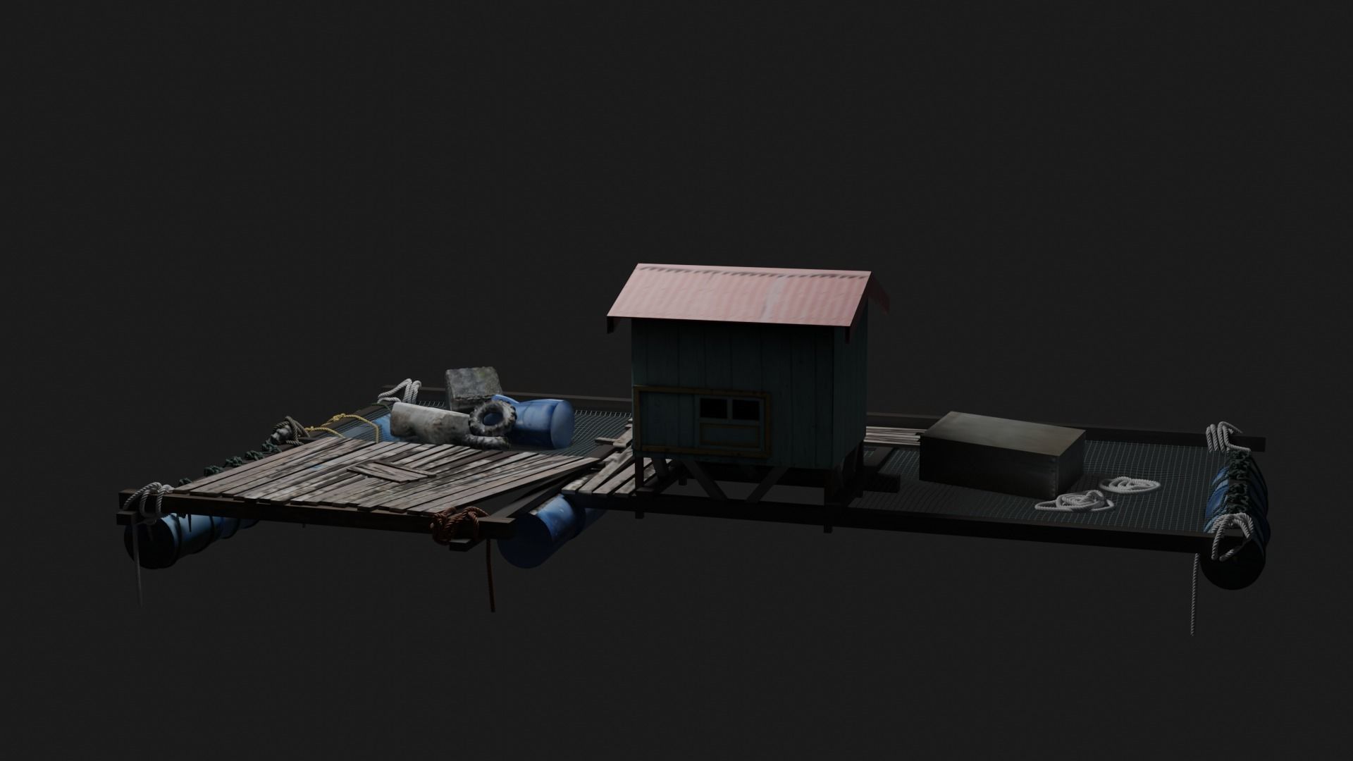 Floating house  3D model_3