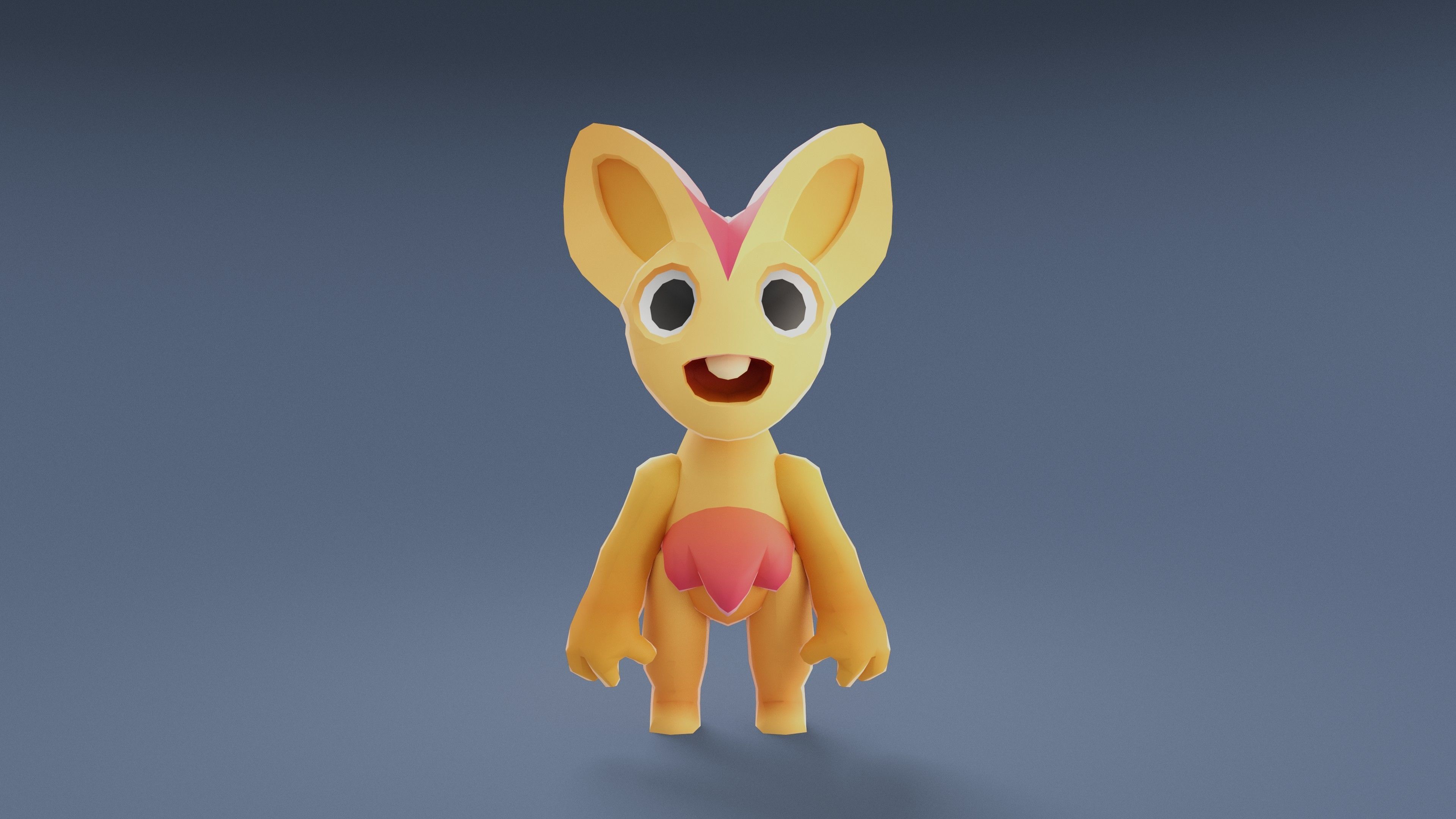 Cartoon Characters - Small Lynx Warrior Low-poly 3D model_12