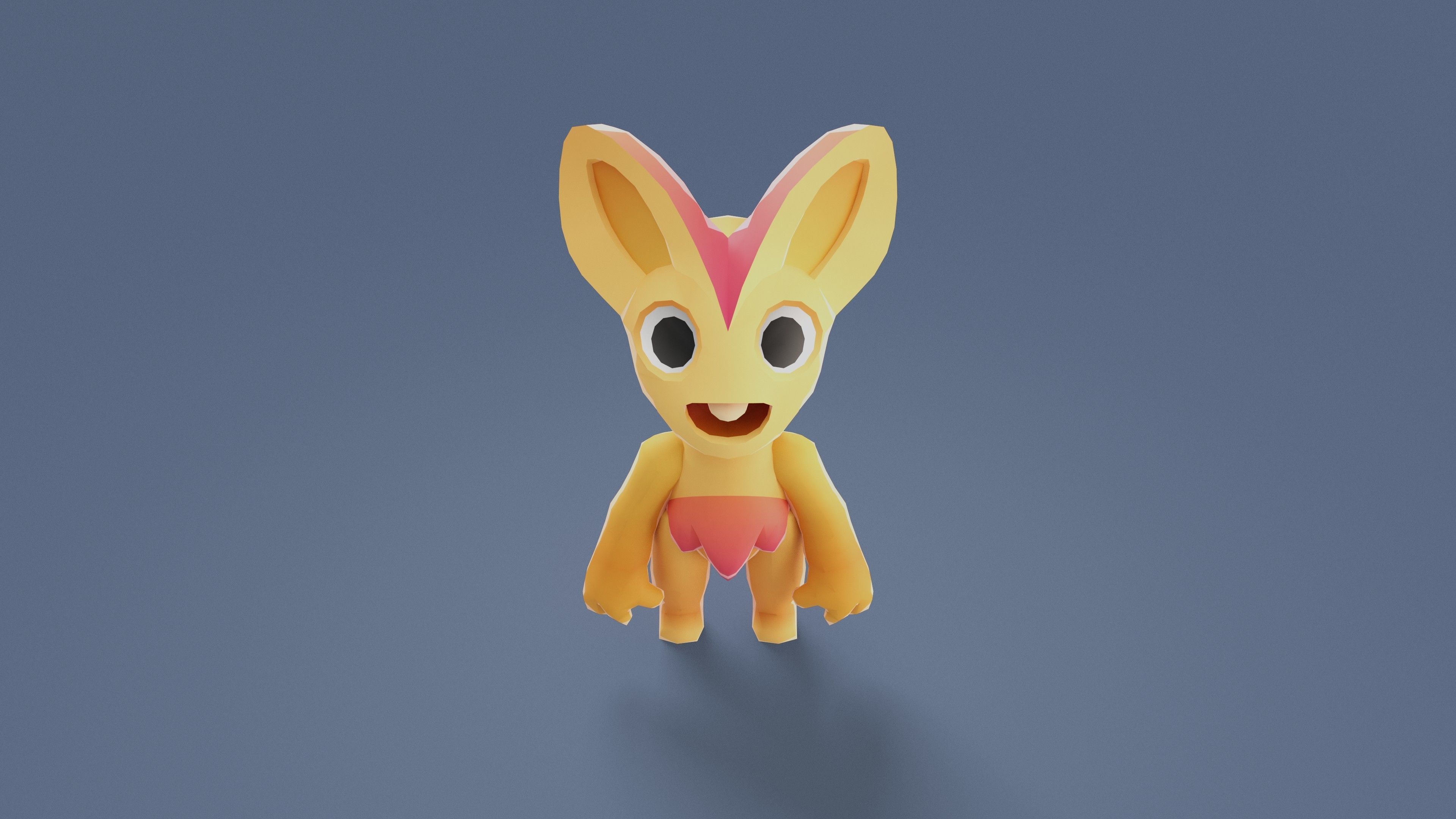Cartoon Characters - Small Lynx Warrior Low-poly 3D model_7