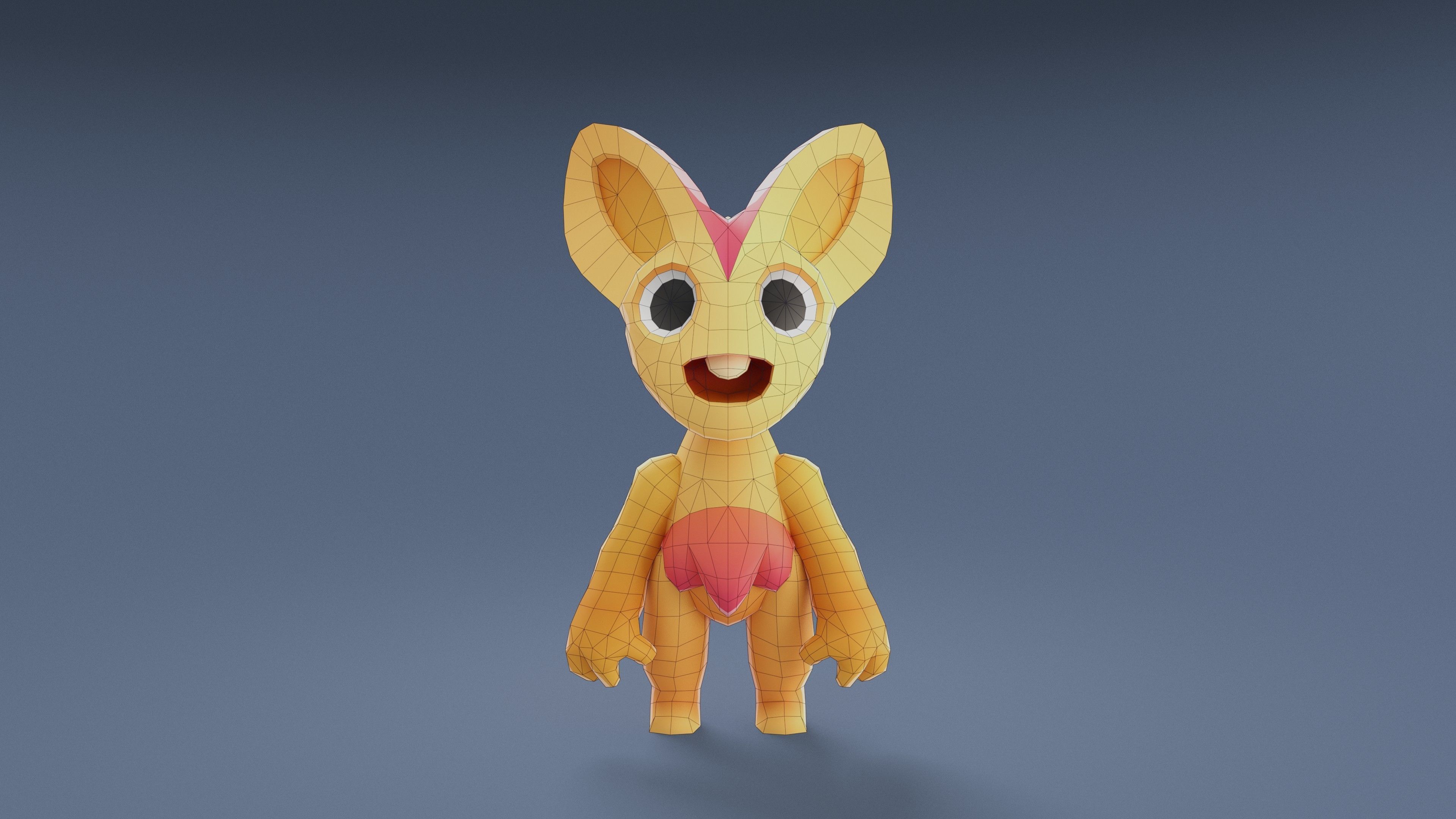 Cartoon Characters - Small Lynx Warrior Low-poly 3D model_22