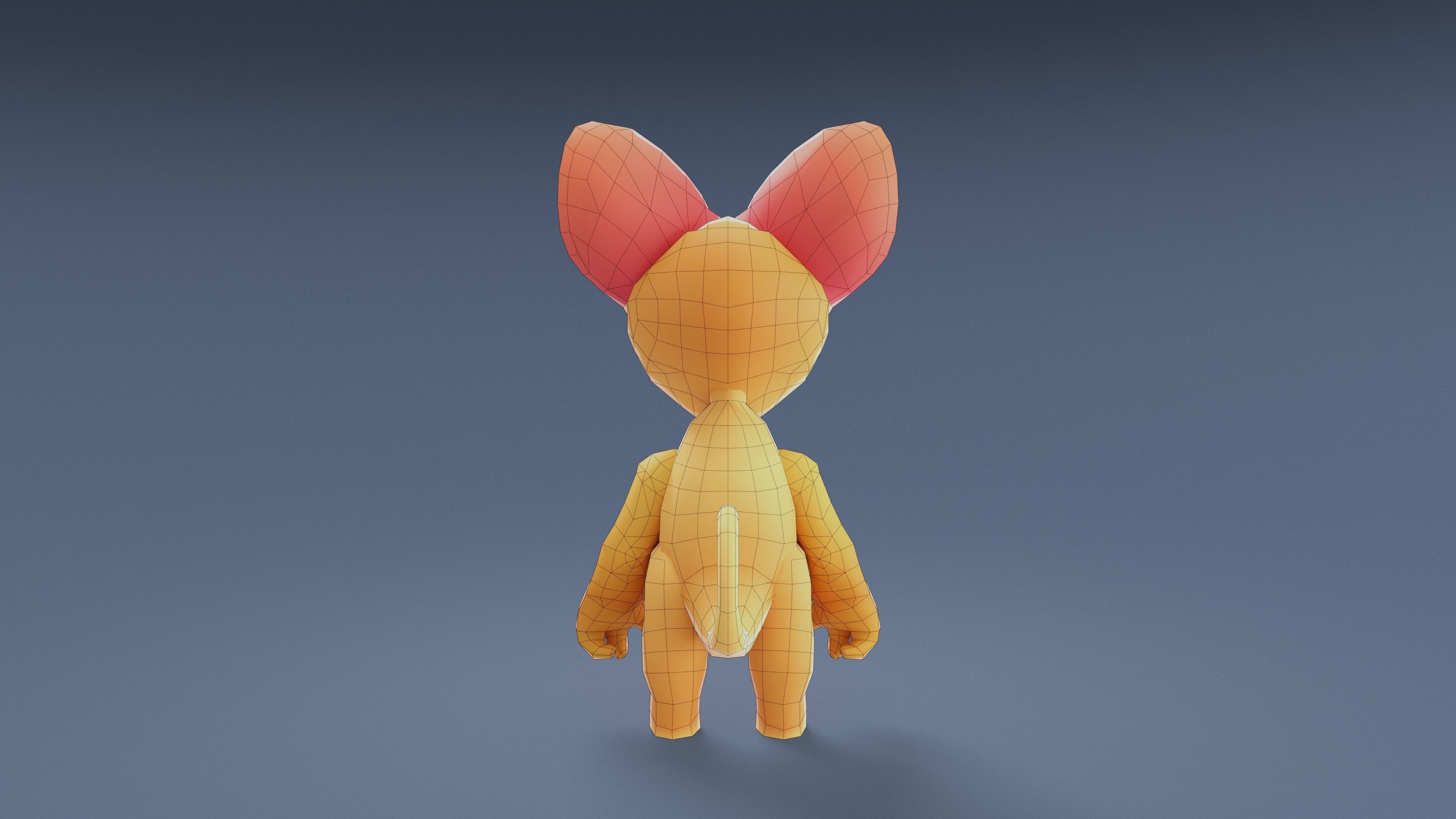 Cartoon Characters - Small Lynx Warrior Low-poly 3D model_20