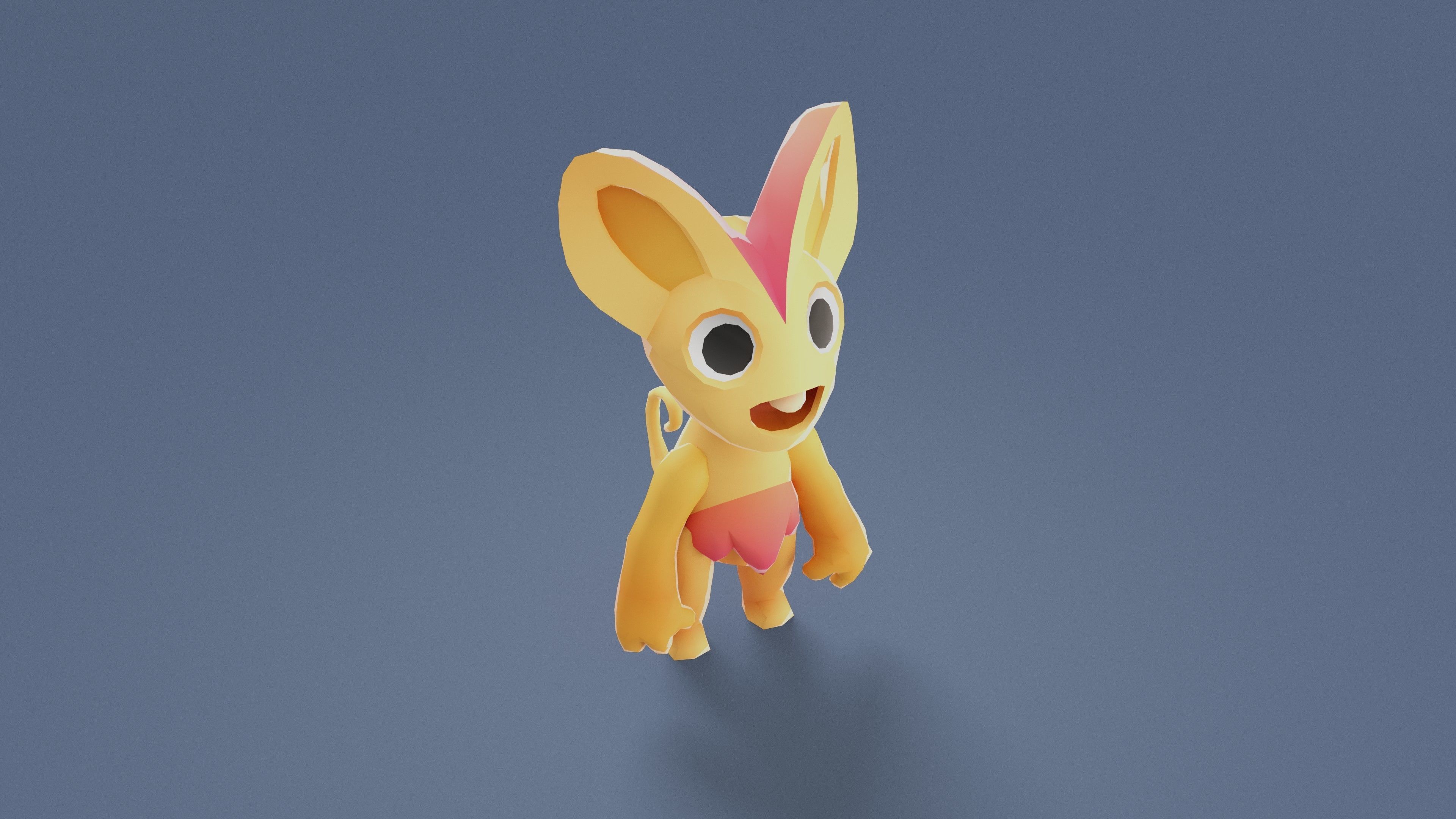Cartoon Characters - Small Lynx Warrior Low-poly 3D model_6