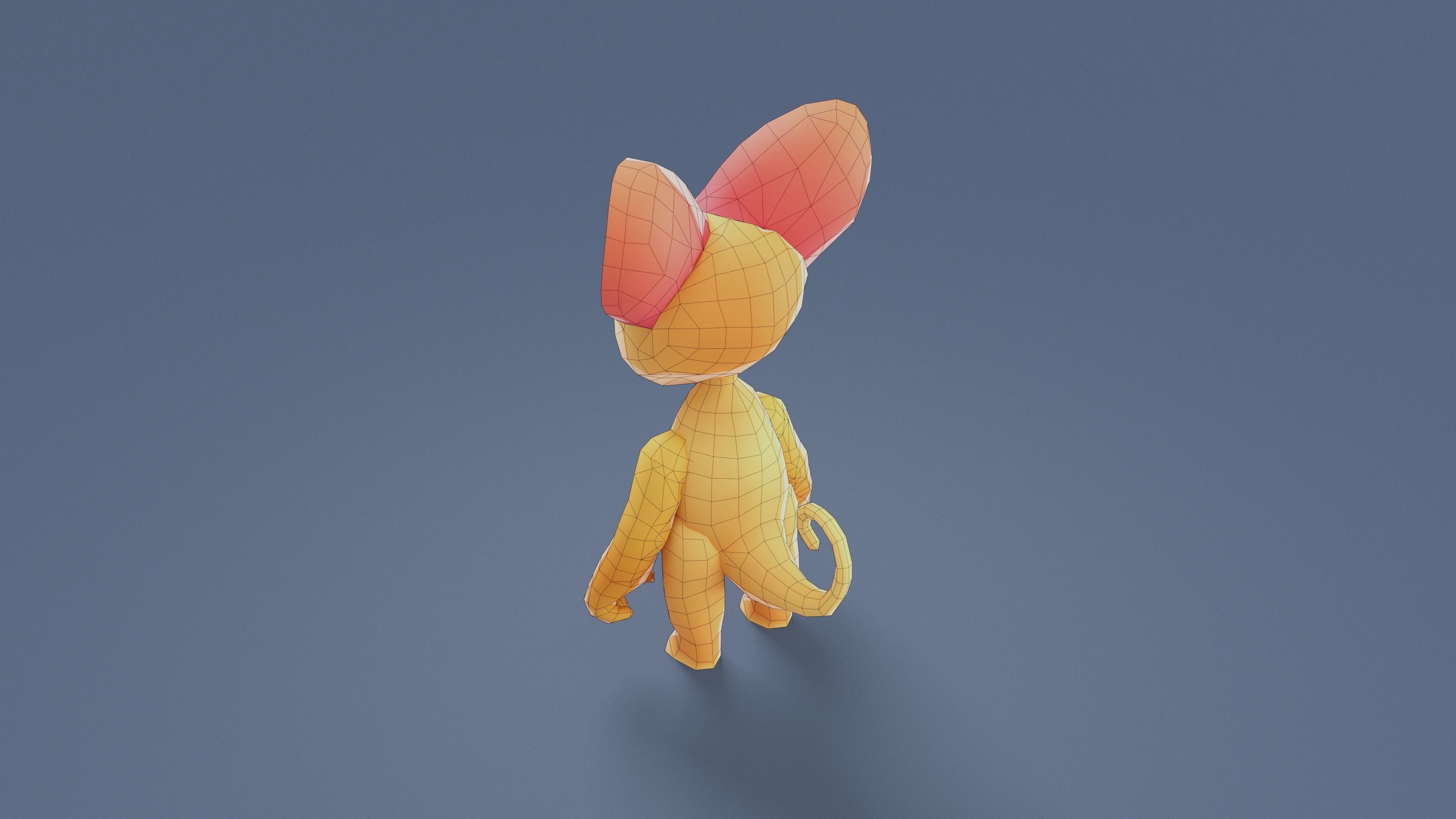 Cartoon Characters - Small Lynx Warrior Low-poly 3D model_14