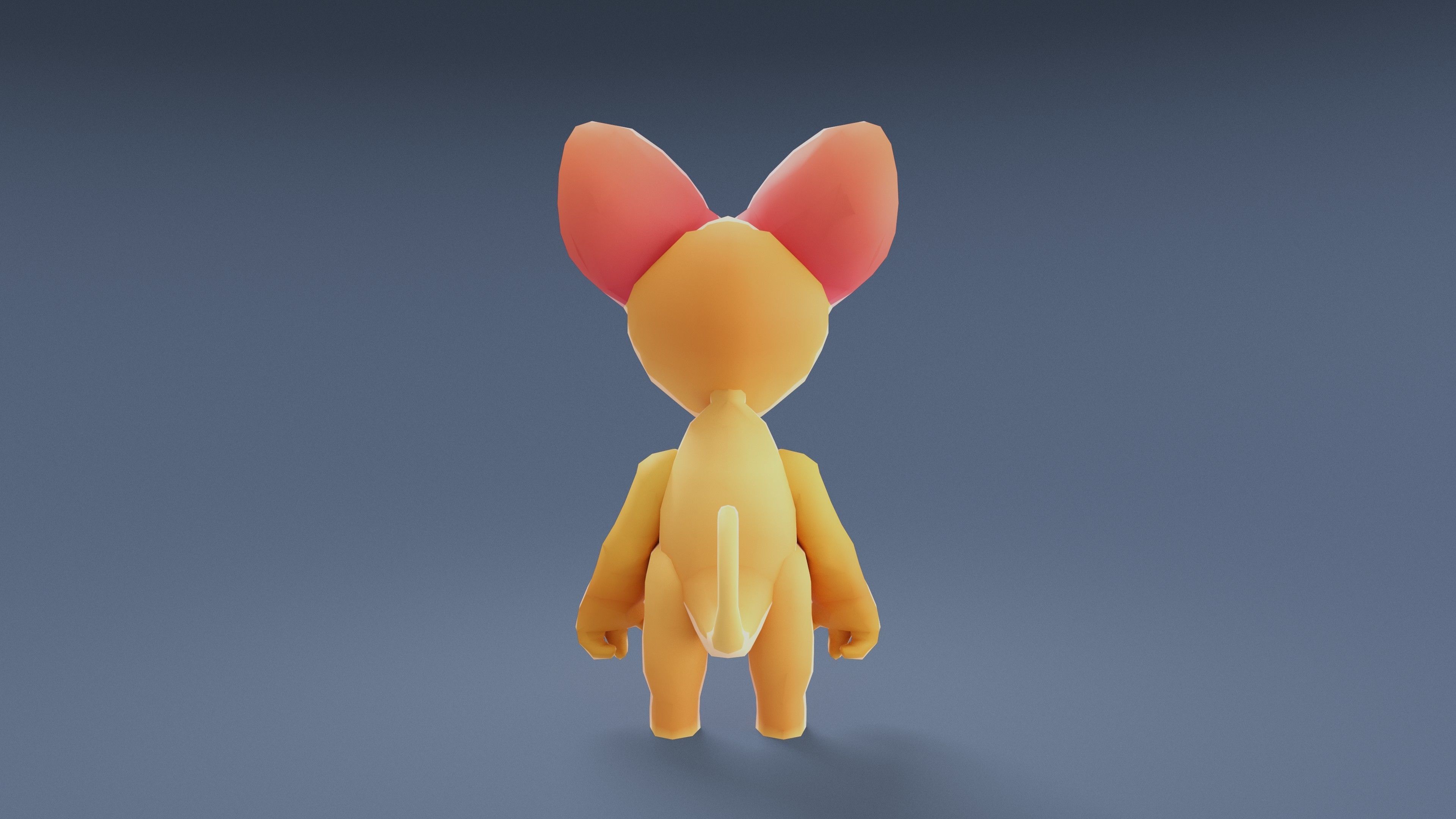 Cartoon Characters - Small Lynx Warrior Low-poly 3D model_9