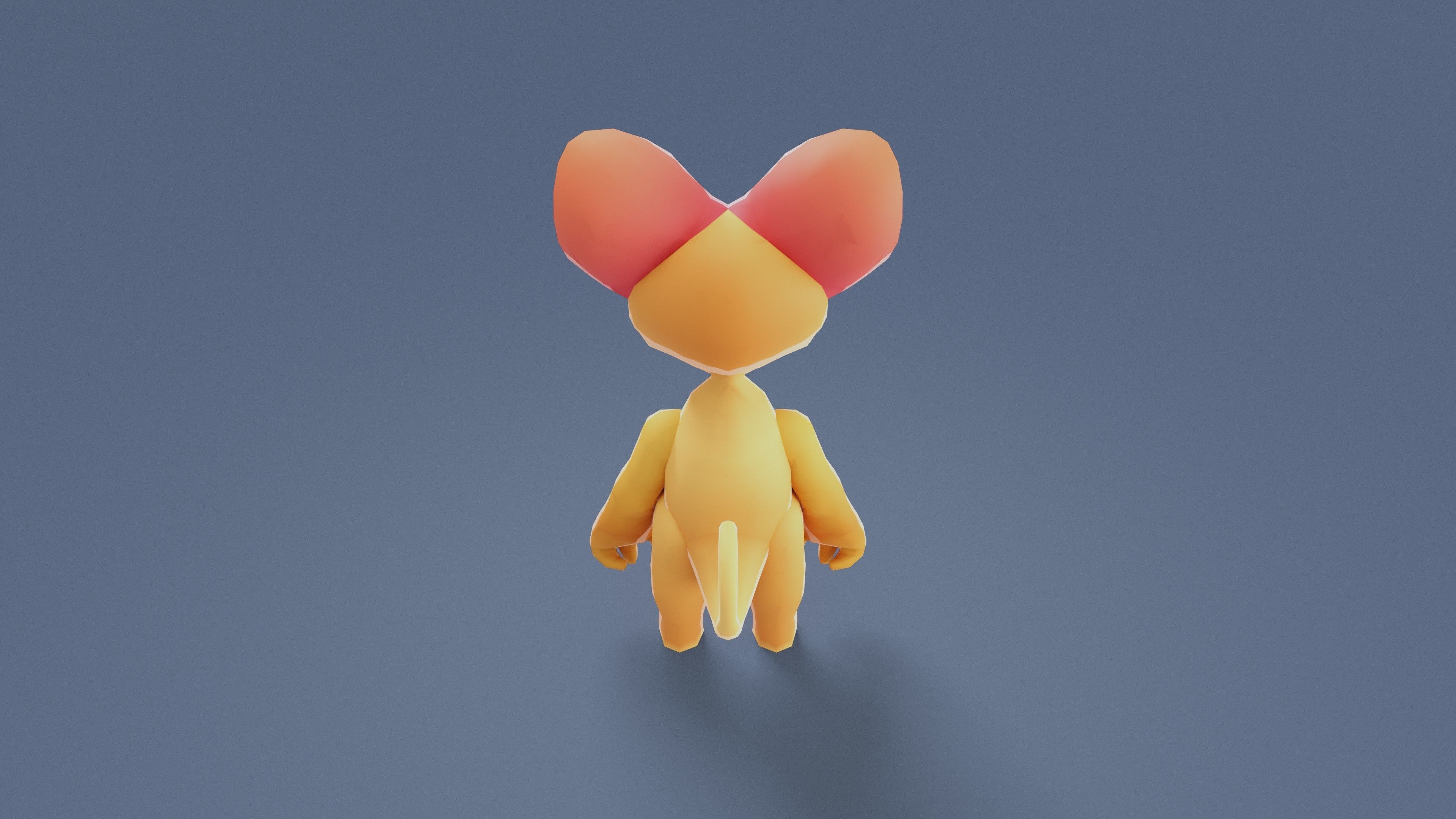 Cartoon Characters - Small Lynx Warrior Low-poly 3D model_4