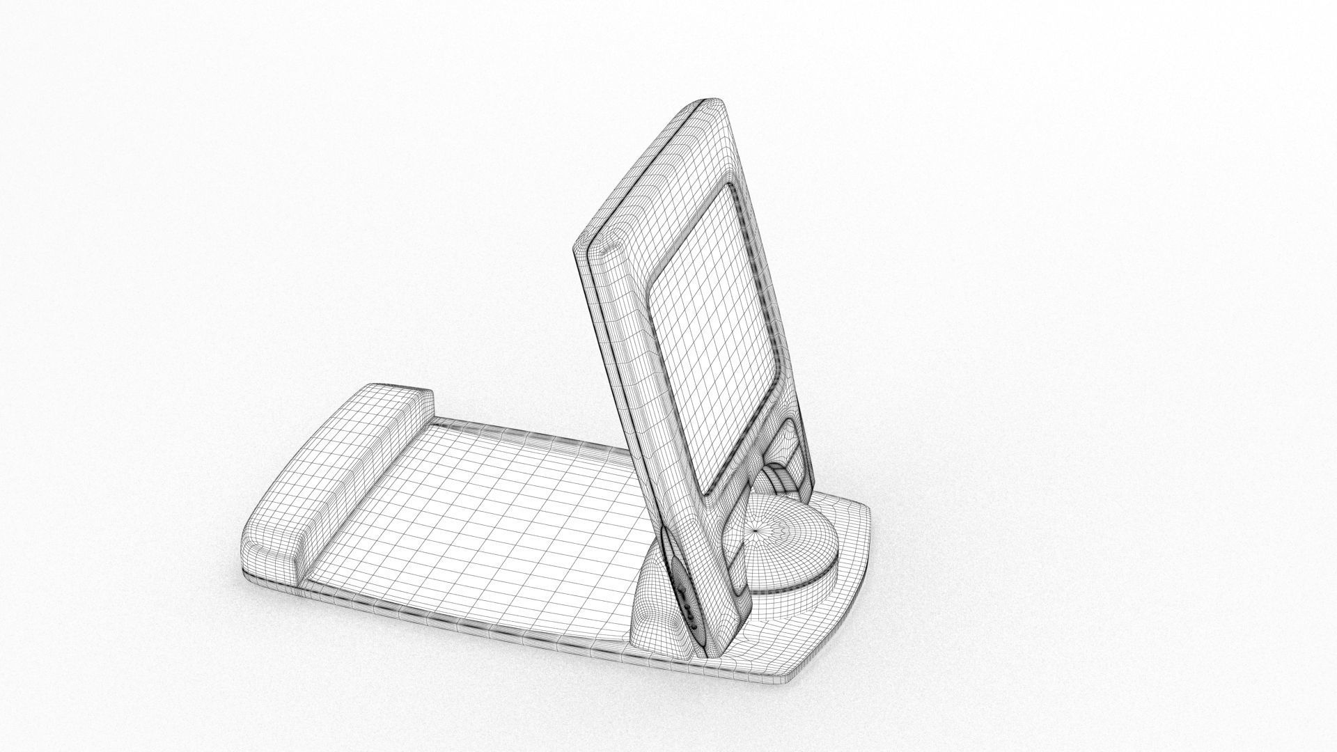 Portable Digital Alarm Clock Radio 3D model_11