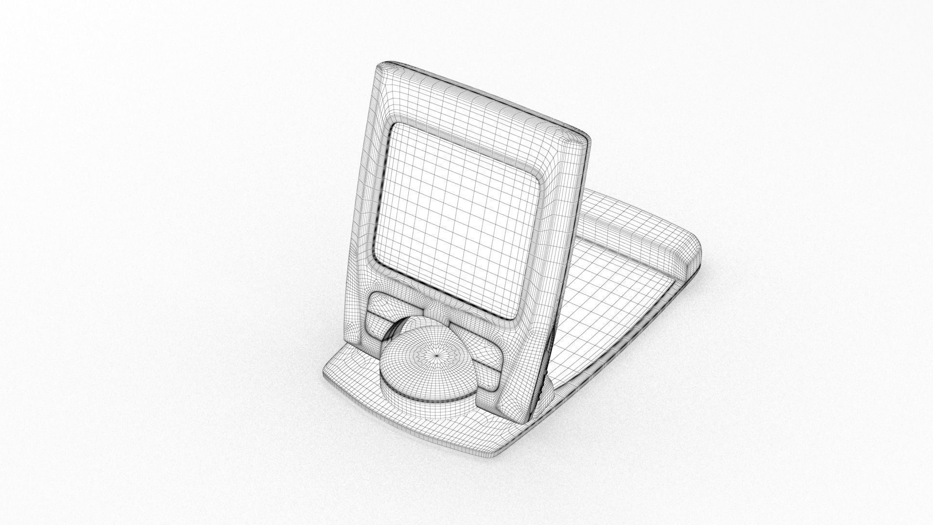 Portable Digital Alarm Clock Radio 3D model_9