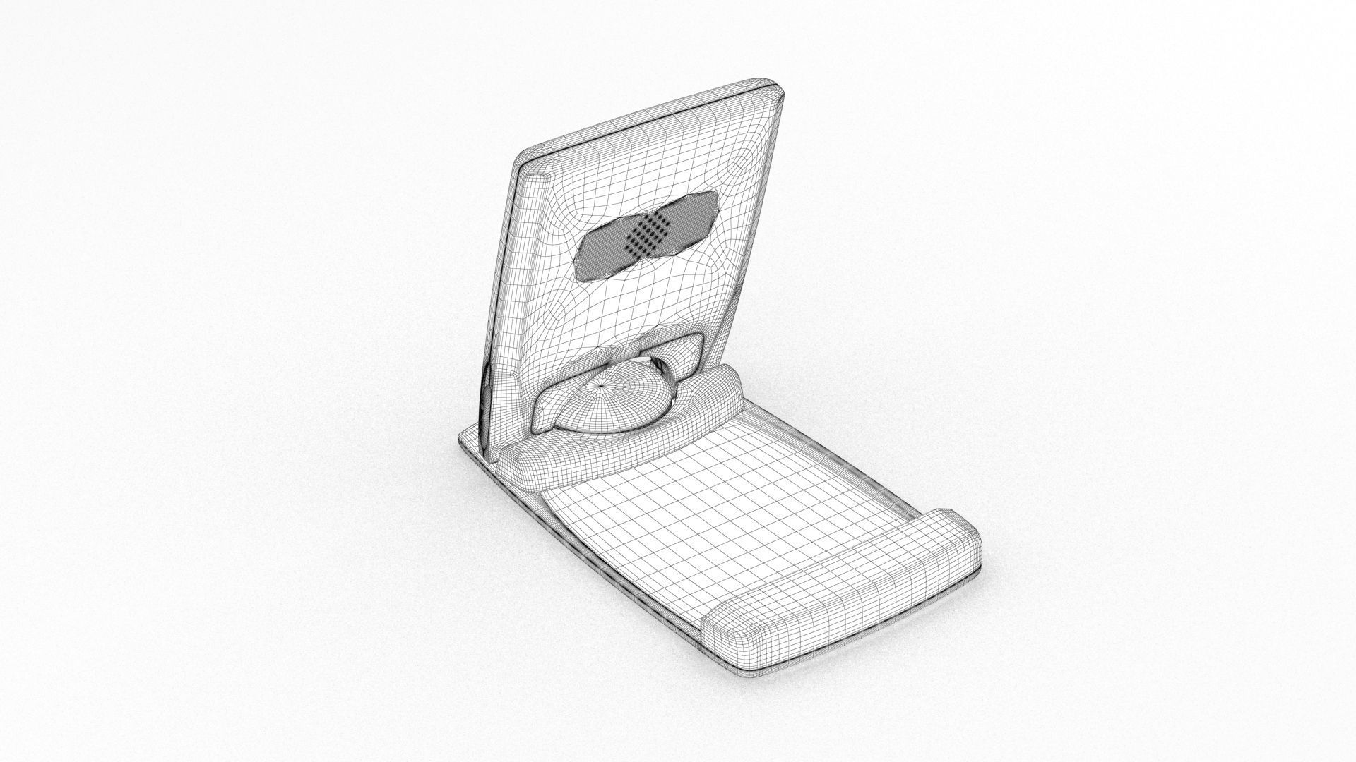 Portable Digital Alarm Clock Radio 3D model_13