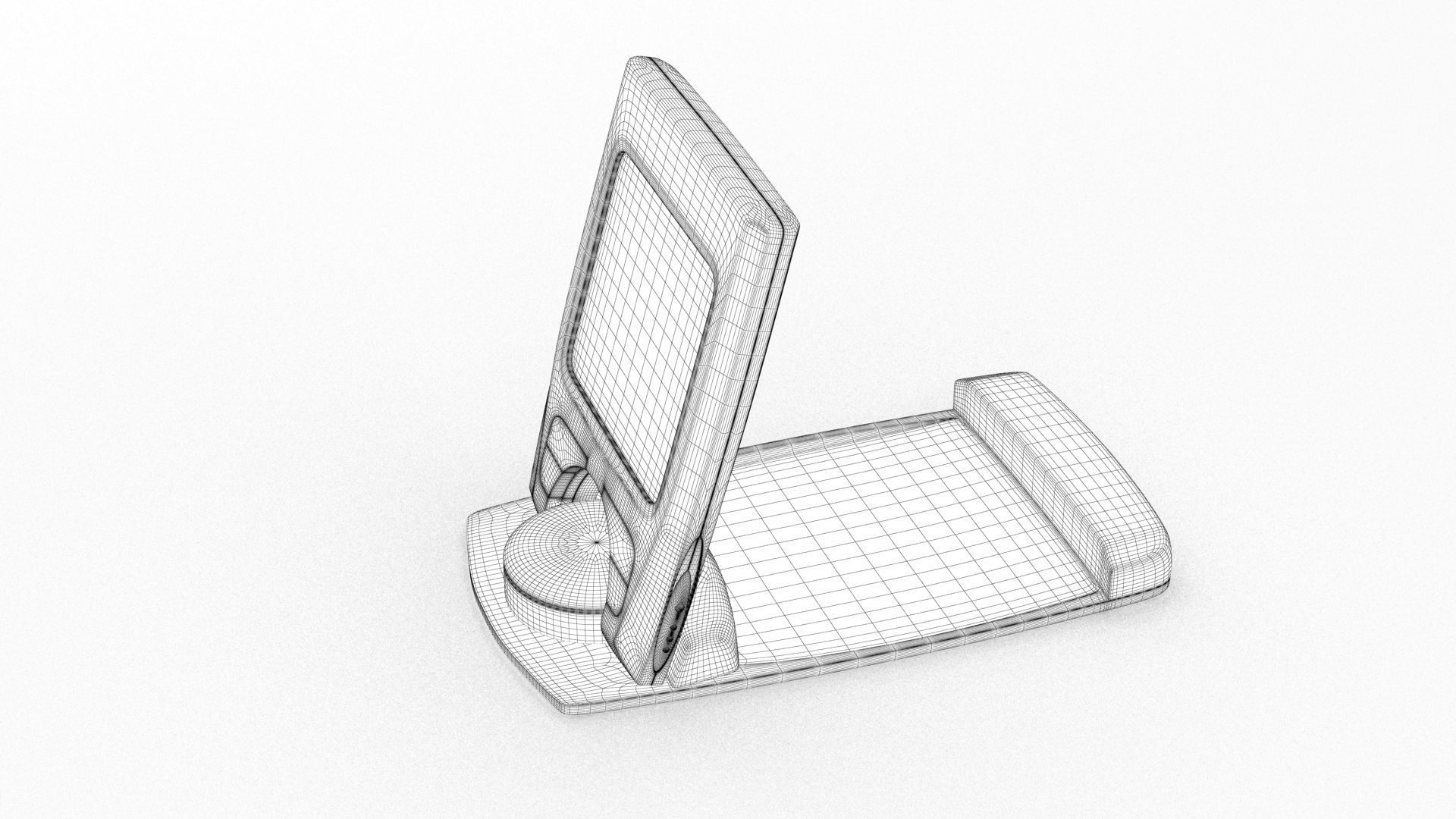 Portable Digital Alarm Clock Radio 3D model_14