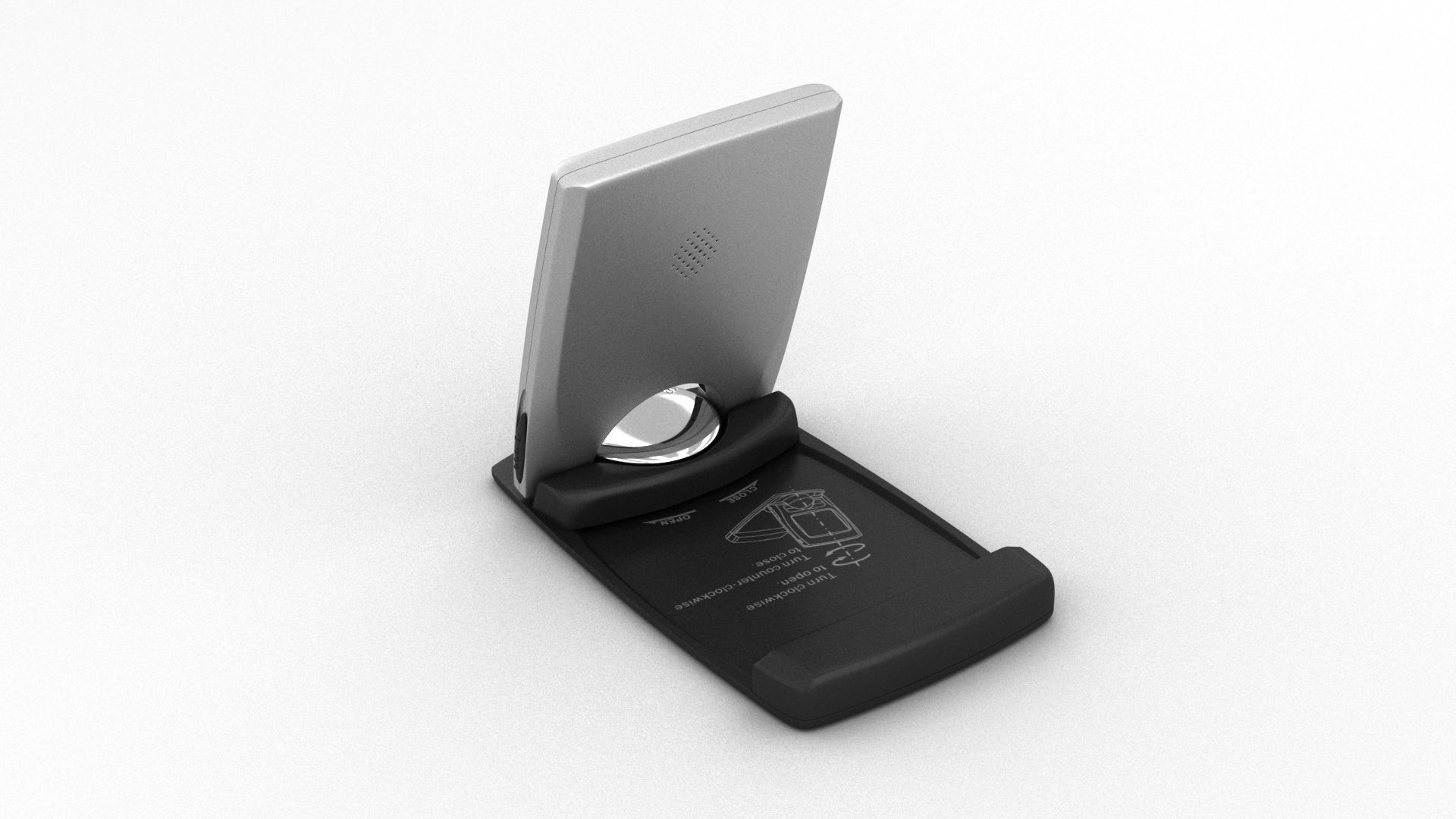 Portable Digital Alarm Clock Radio 3D model_4