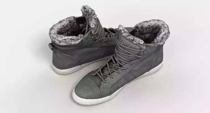 Suede and Fur Snow Boots