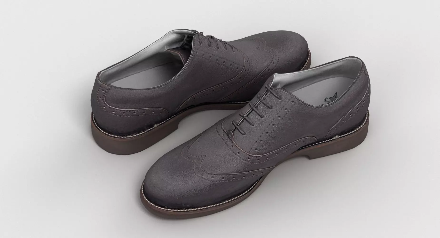 Mens Formal Leather Dress Shoes 3D model