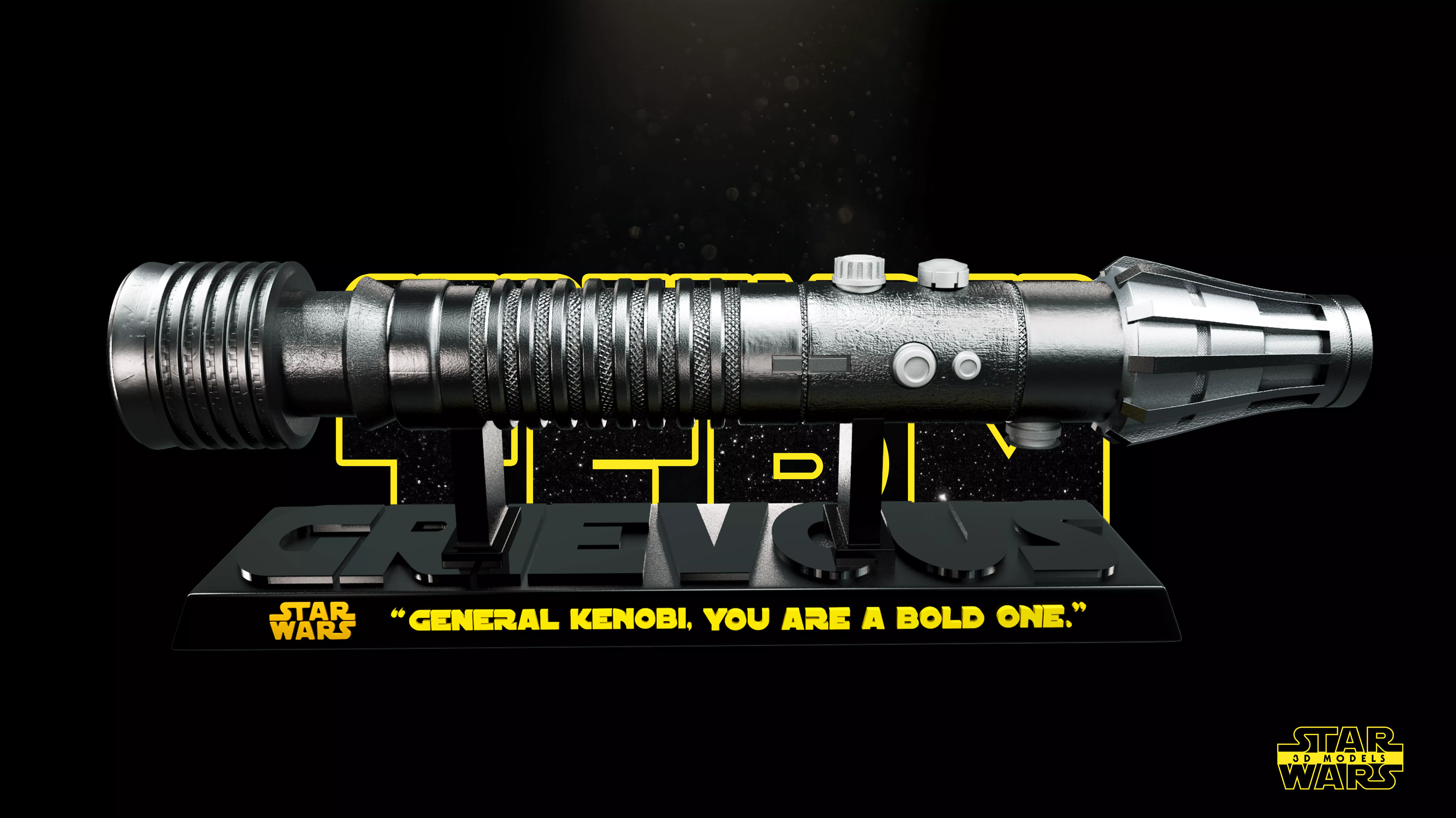 General Grievous Lightsaber - Tested and Ready for 3D printing 3D print model