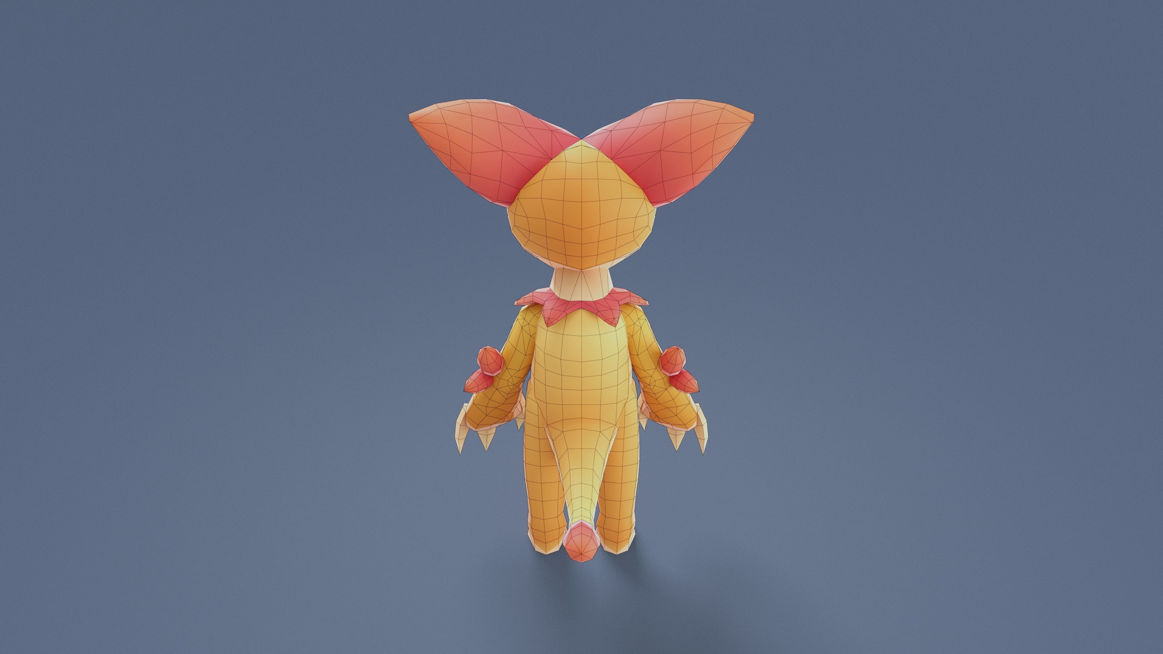 Cartoon Characters - Medium Lynx Warrior Low-poly 3D model_15