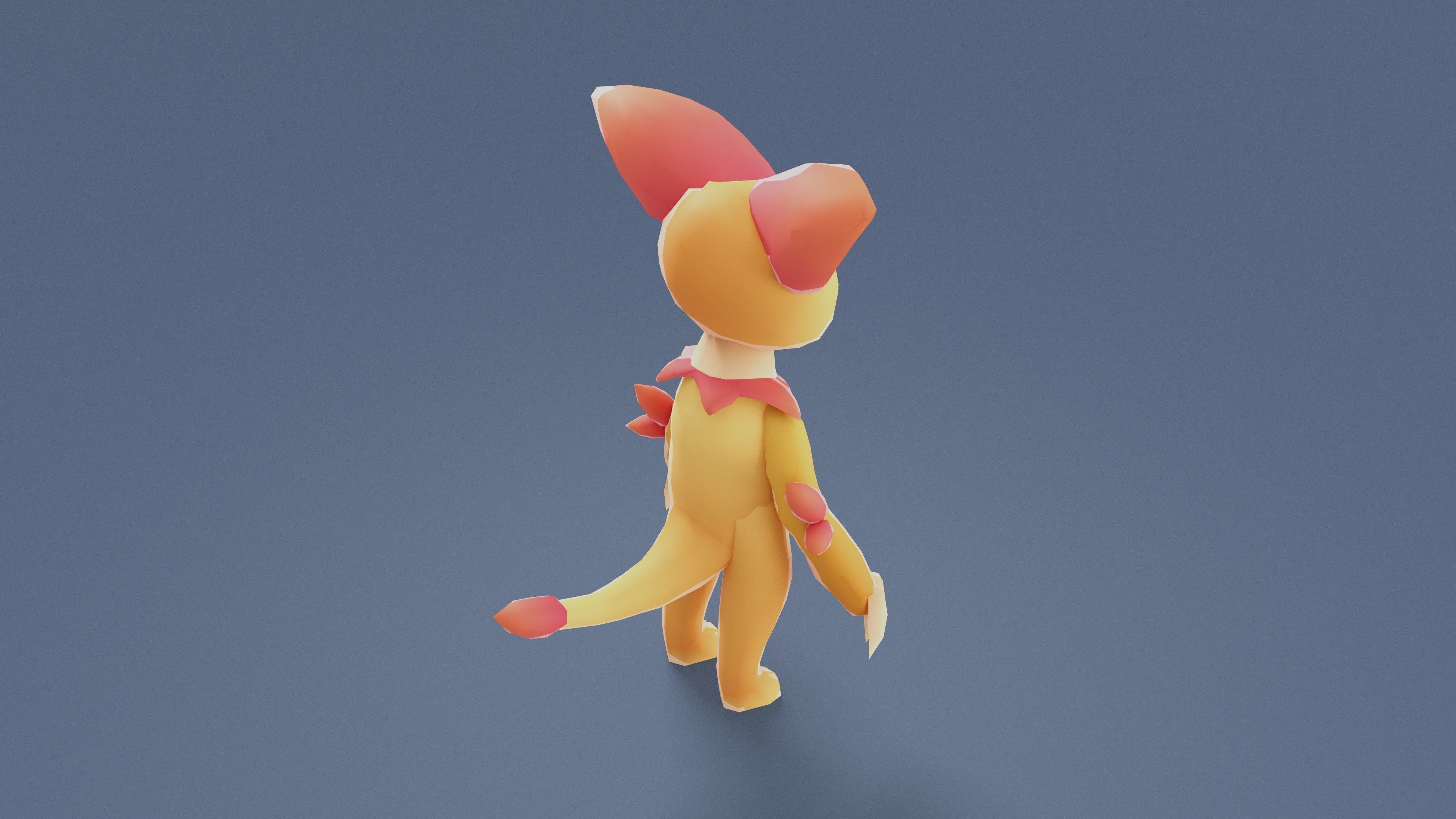 Cartoon Characters - Medium Lynx Warrior Low-poly 3D model_5