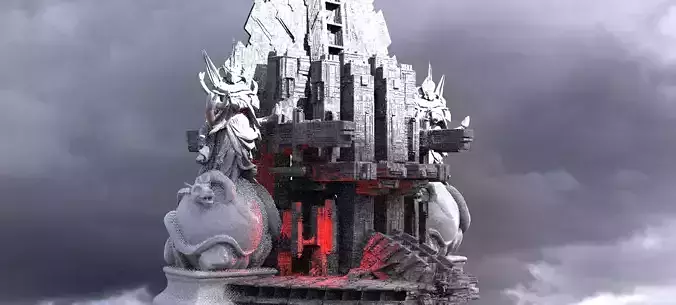 Alien Inquisitor Grand Ship City Kit bash 5