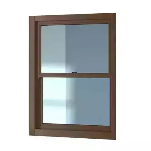 Brown Wooden Sash Window