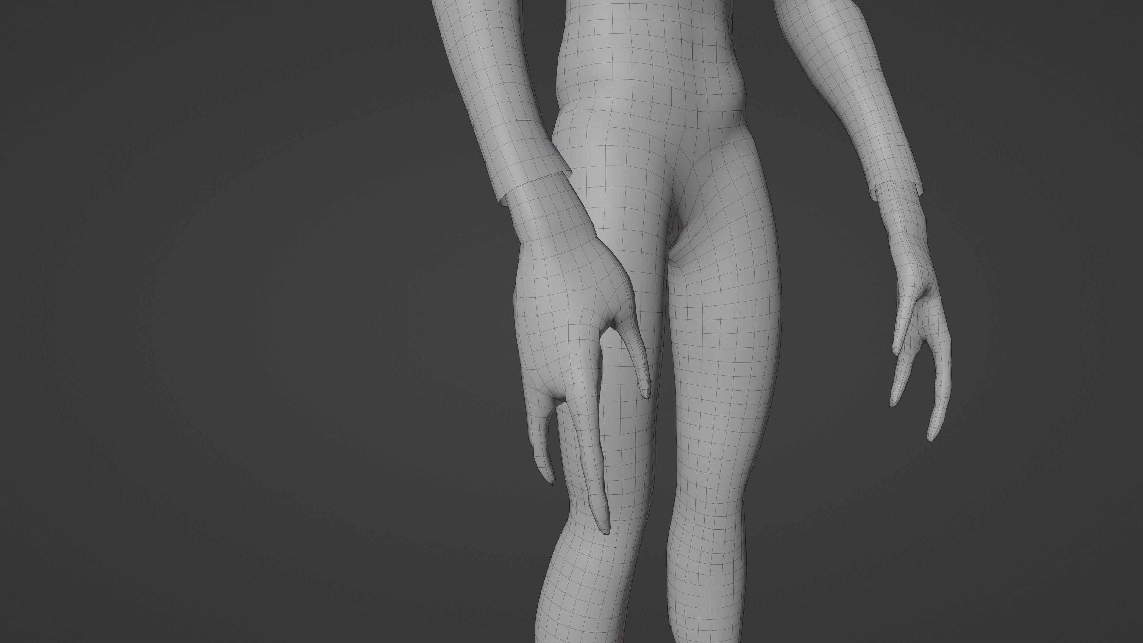 Game-ready alien 3d model Low-poly 3D model_5