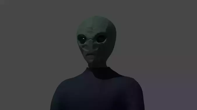 Game-ready alien 3d model