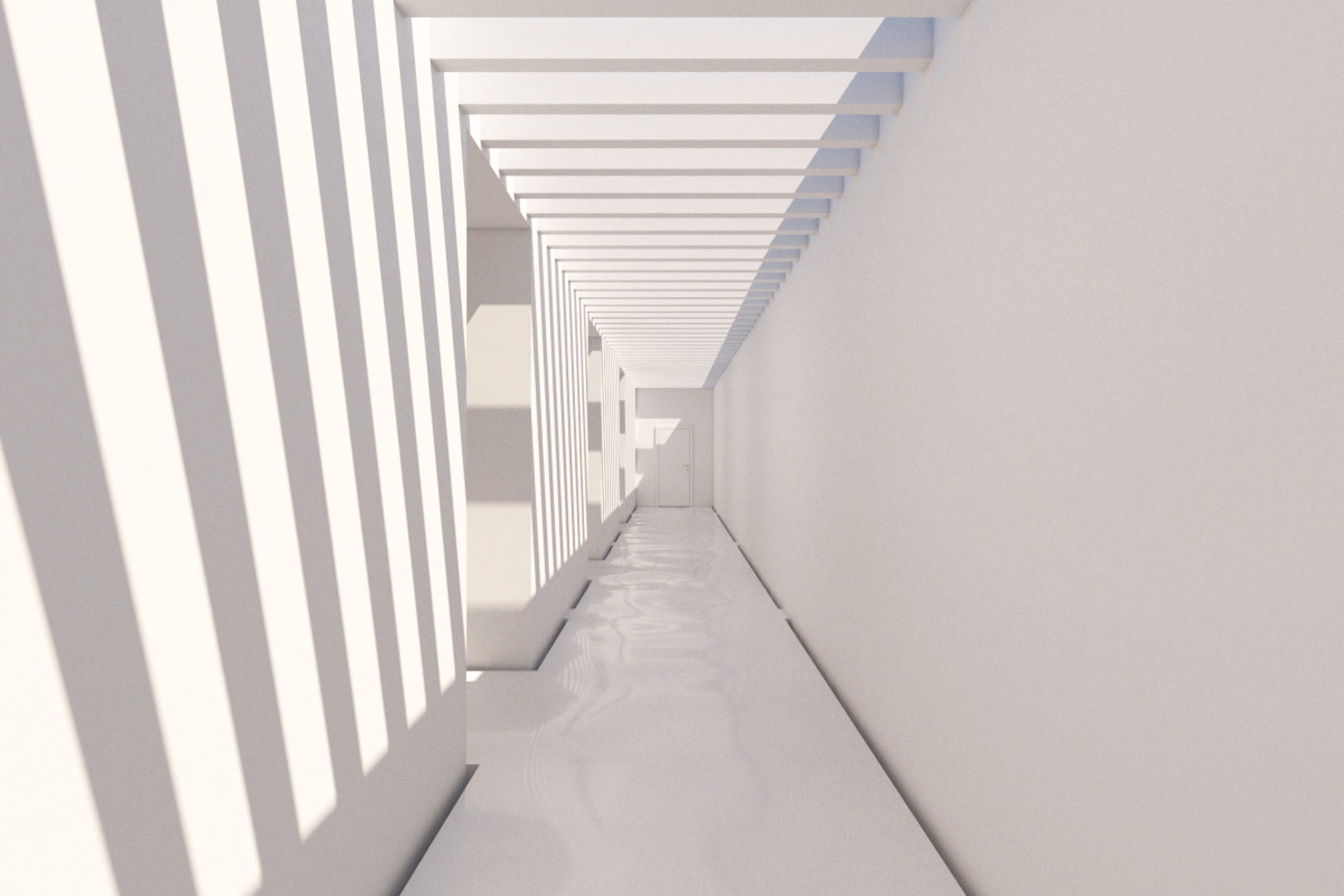 Minimalist Hallway 01 3D model_2