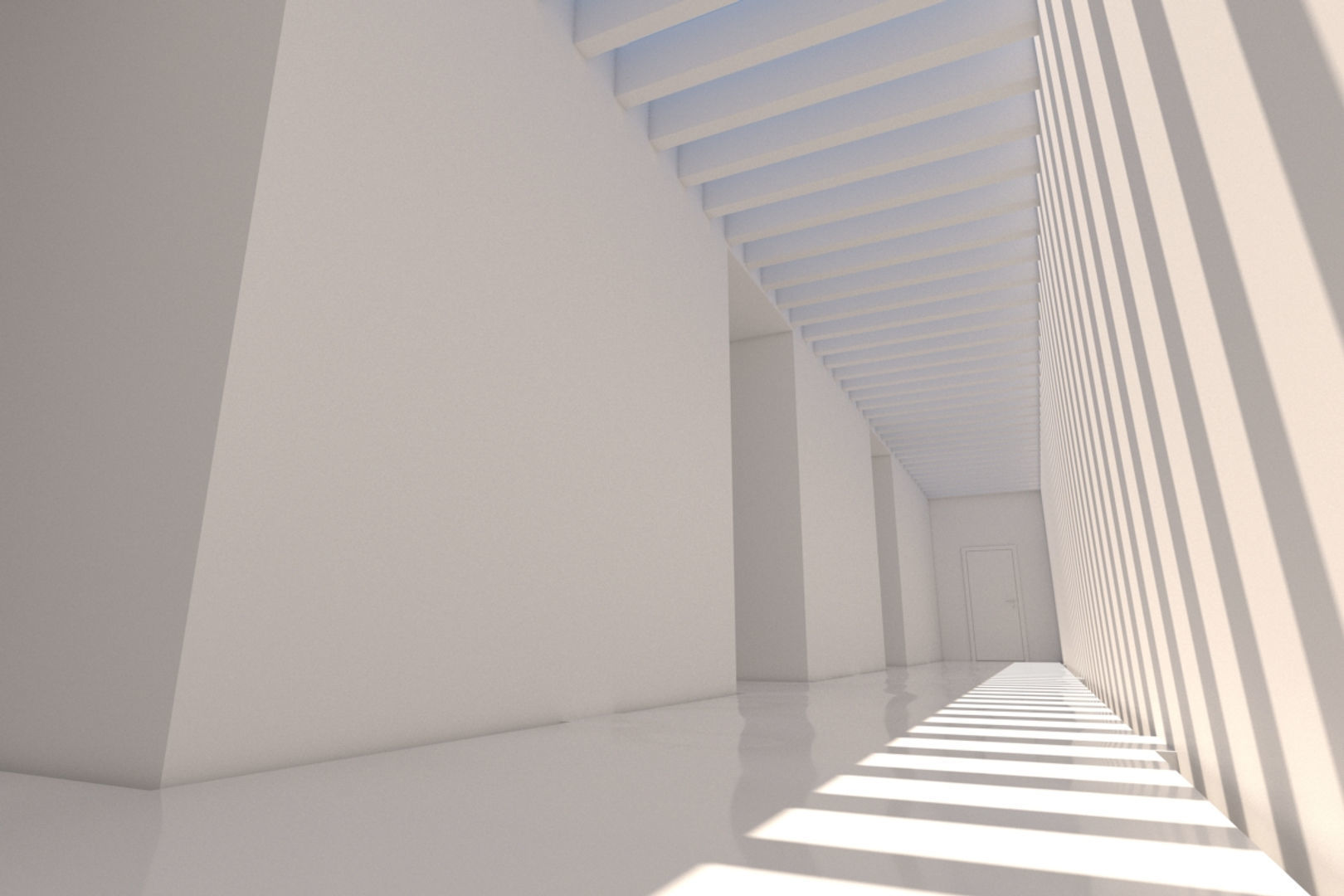 Minimalist Hallway 01 3D model_7