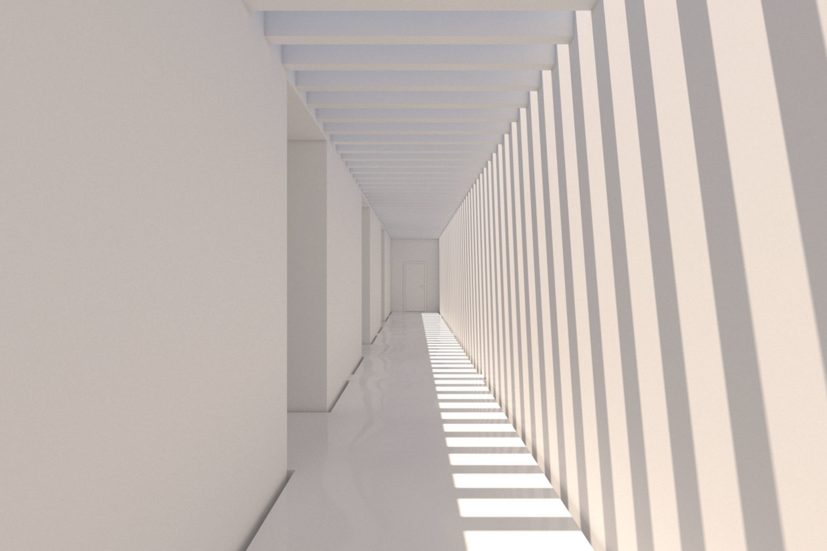Minimalist Hallway 01 3D model_12