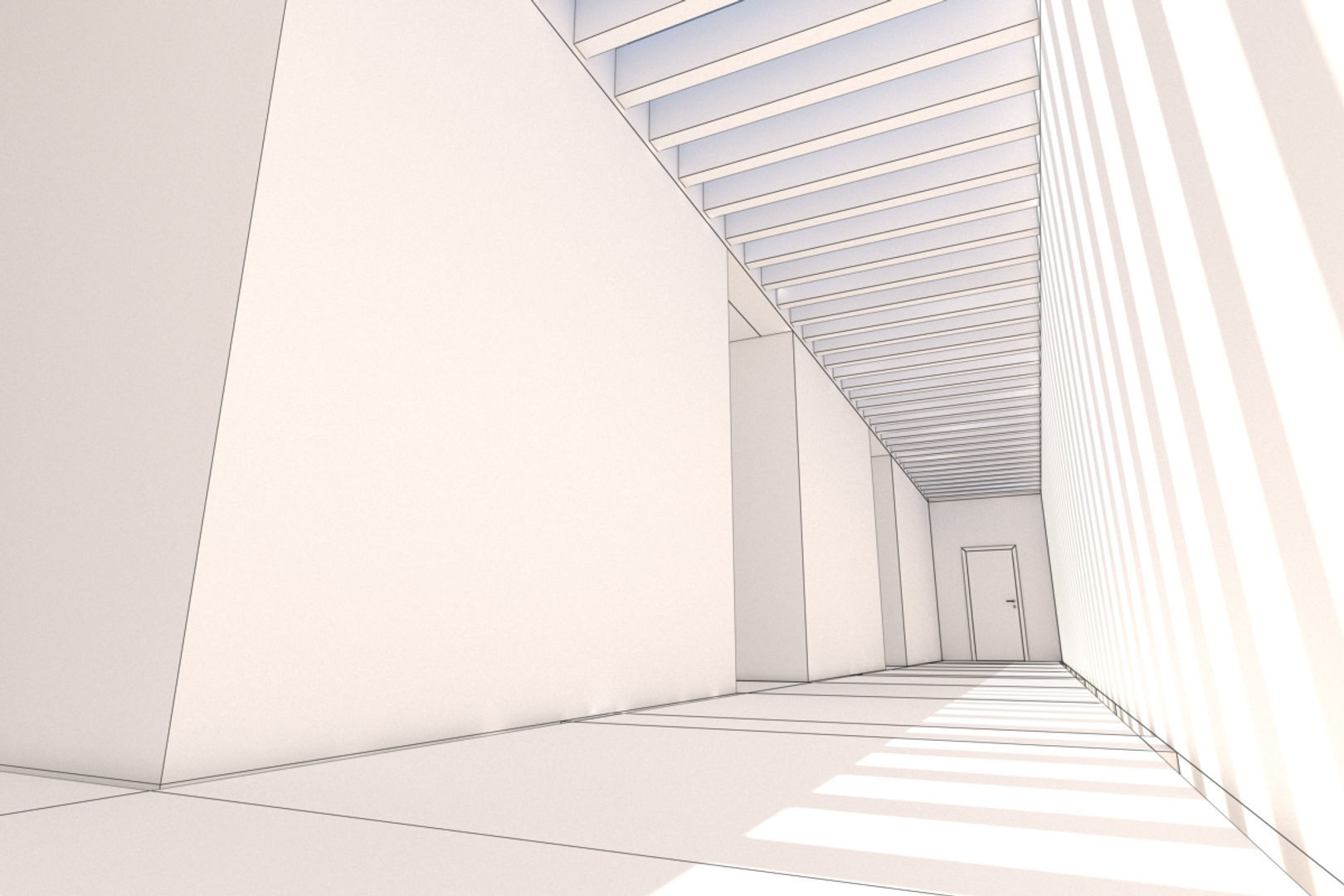 Minimalist Hallway 01 3D model_8
