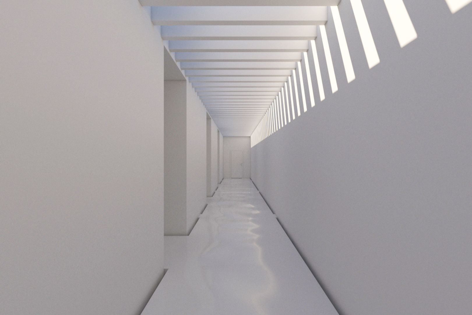 Minimalist Hallway 01 3D model_3