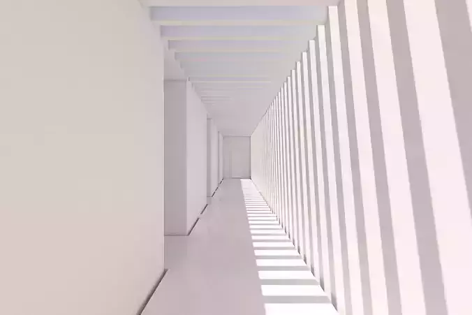 Minimalist Hallway 01 3D model