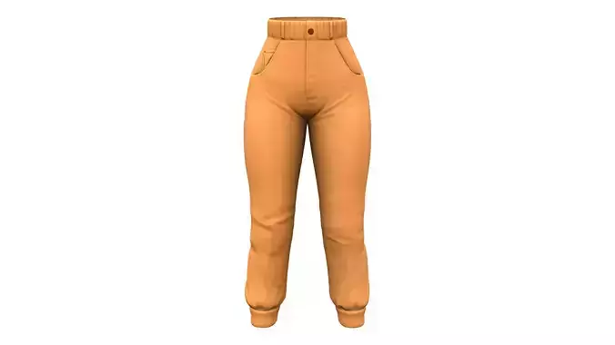 Sunny Brown Elastic High Waist Holiday Pants