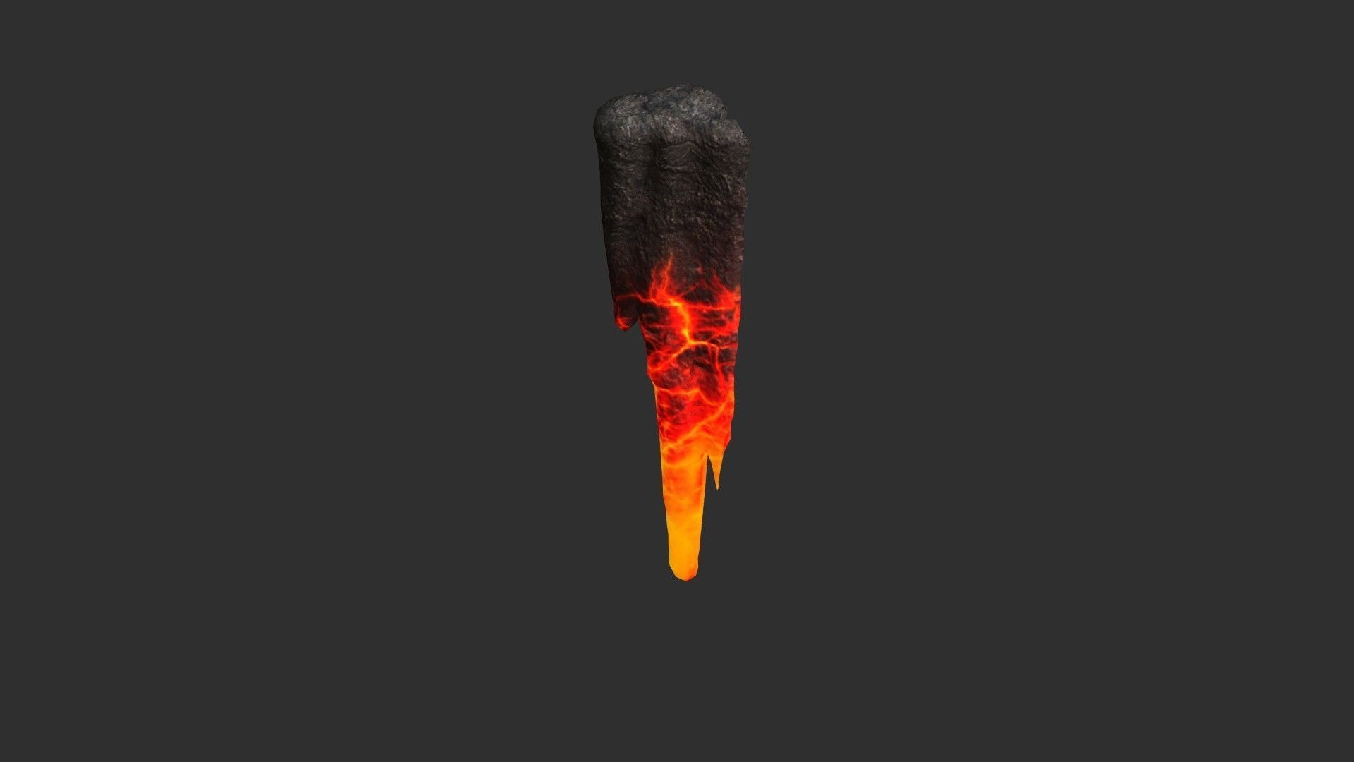 Cave Rock pack 1 - Lava Low-poly 3D model_5