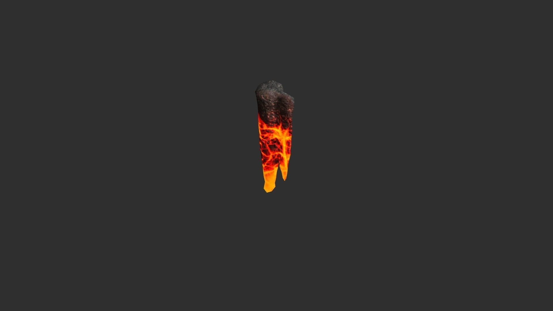 Cave Rock pack 1 - Lava Low-poly 3D model_4