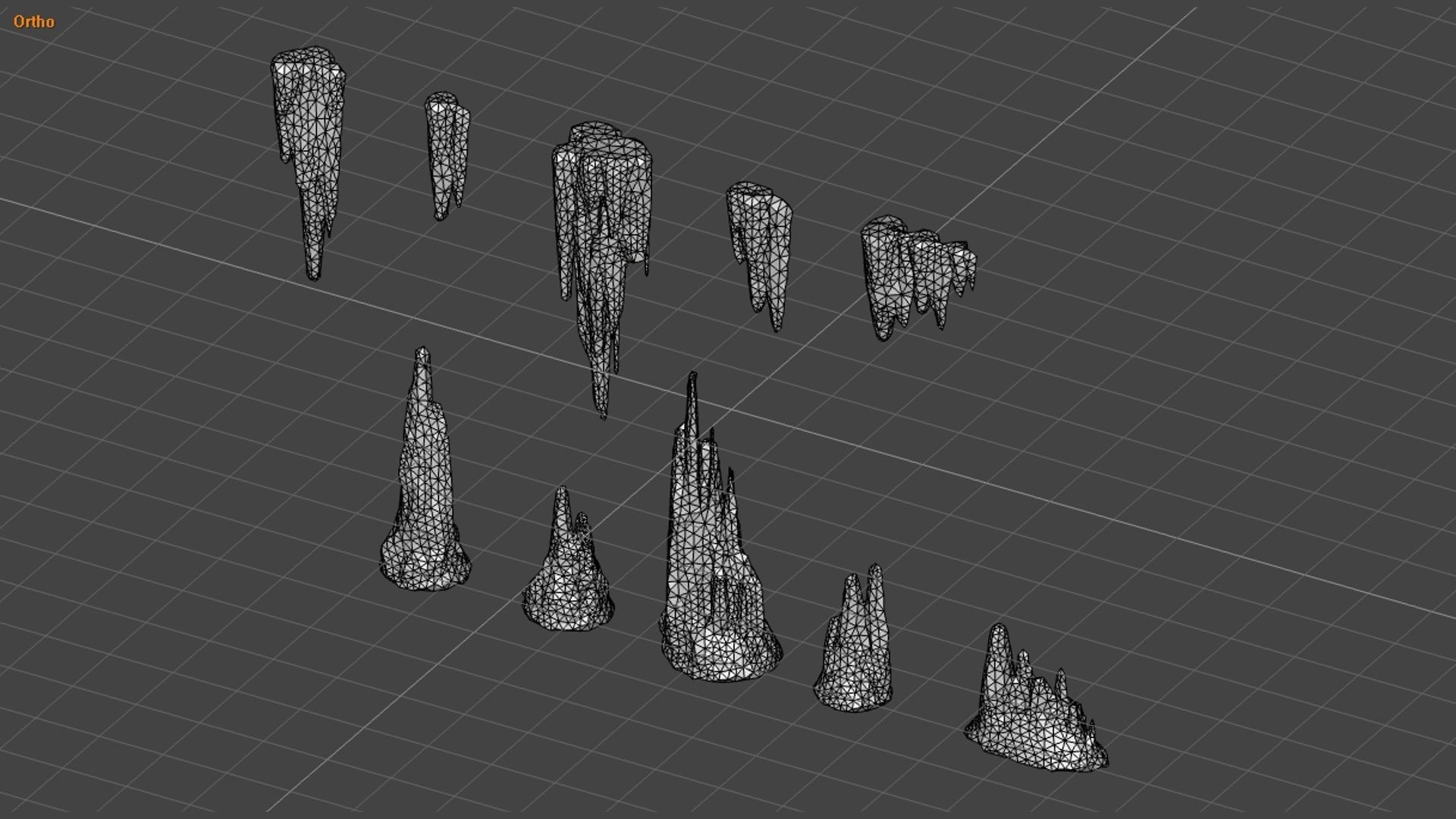 Cave Rock pack 1 - Lava Low-poly 3D model_21