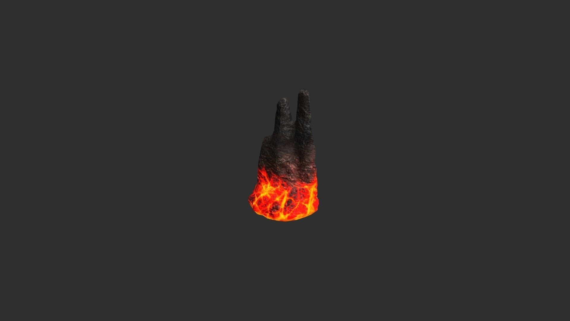 Cave Rock pack 1 - Lava Low-poly 3D model_11