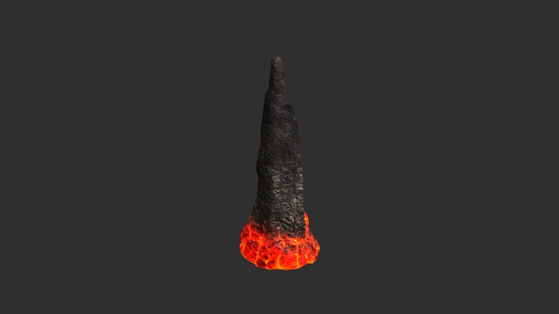Cave Rock pack 1 - Lava Low-poly 3D model_10