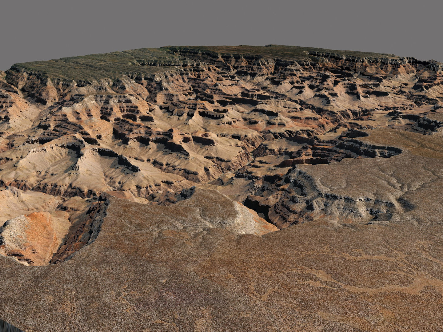 Grand Canyon Landscape 40x40km 3D model_6