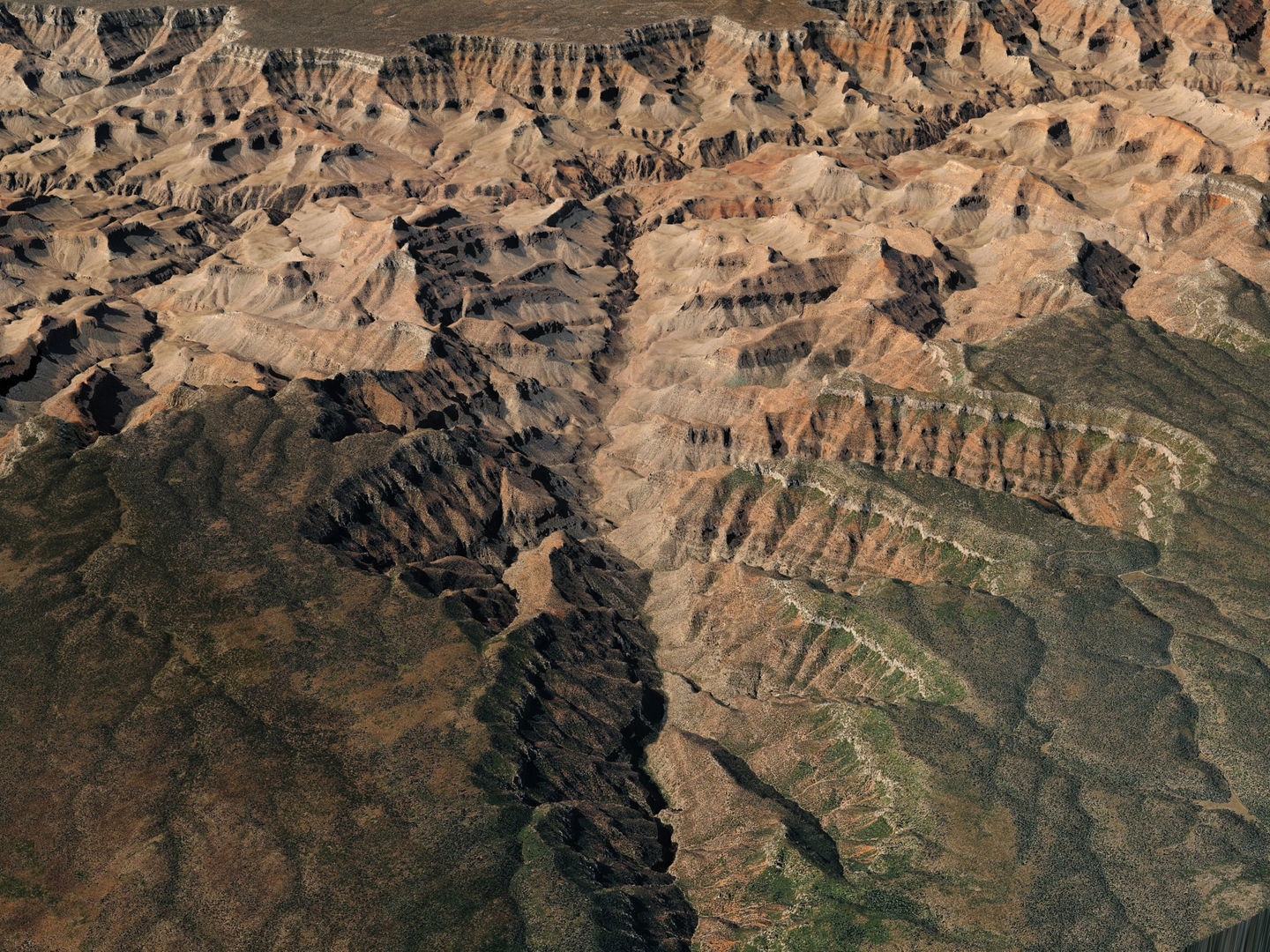 Grand Canyon Landscape 40x40km 3D model_1
