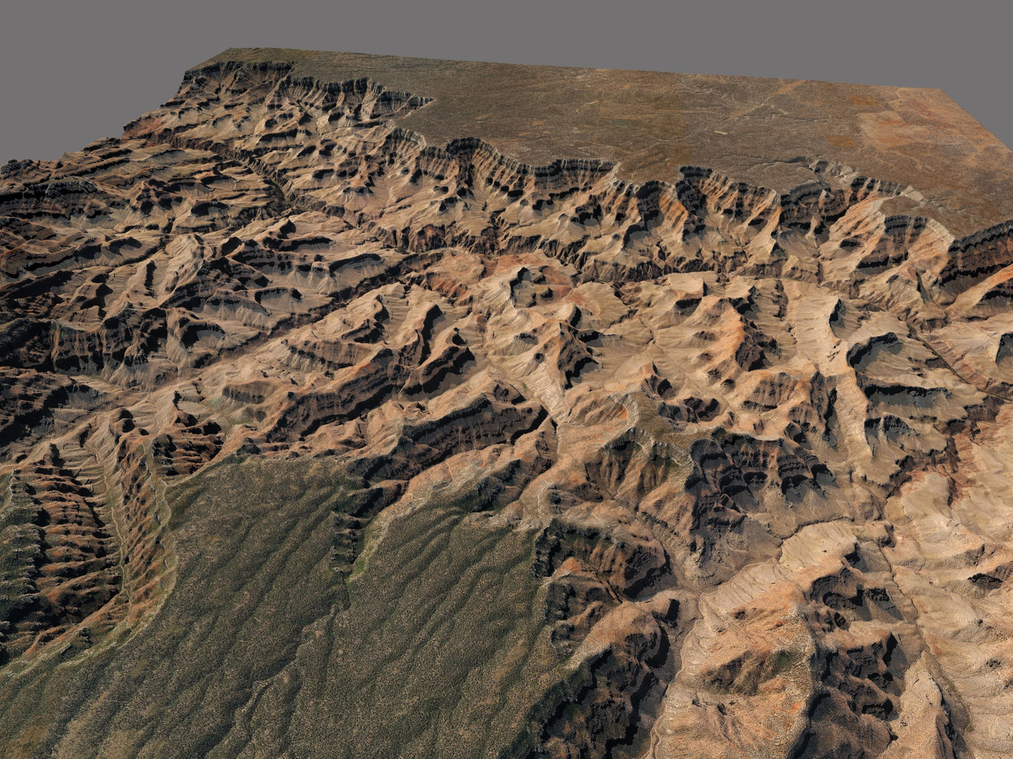 Grand Canyon Landscape 40x40km 3D model_7