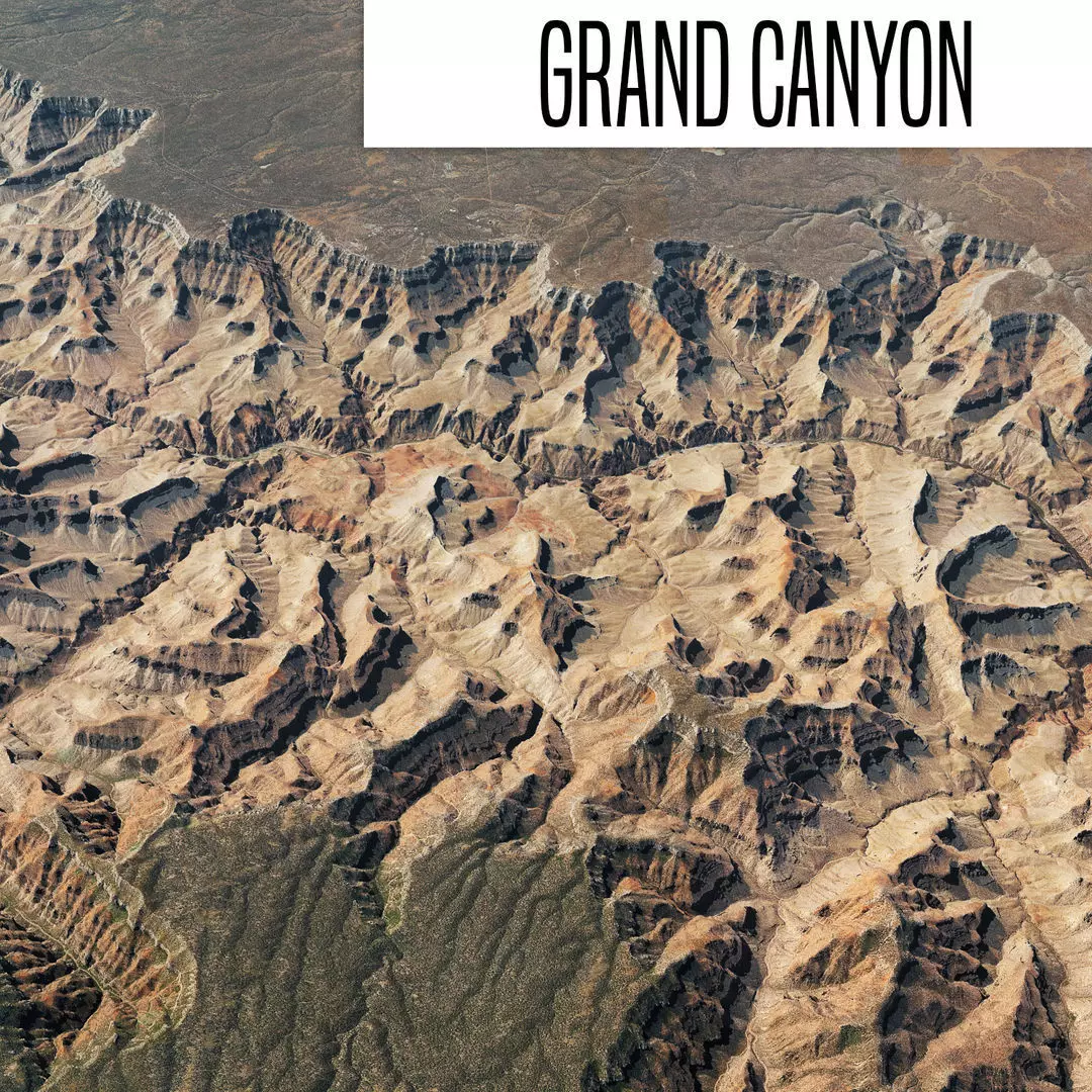 Grand Canyon Landscape 40x40km 3D model_0